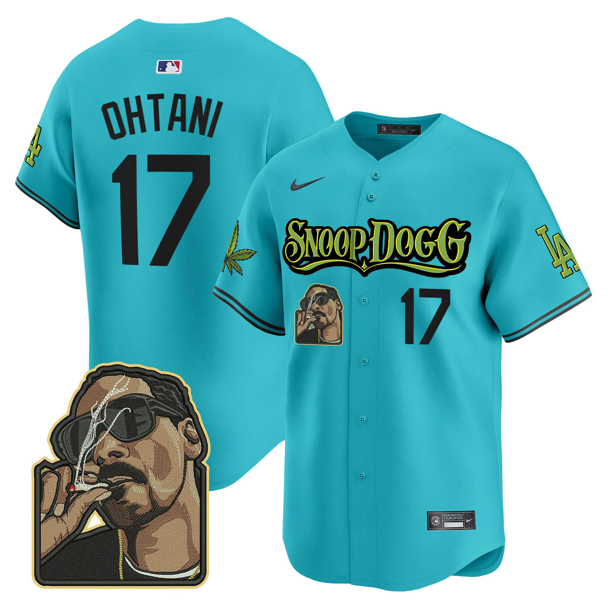 Men's Dodgers Snoop Dogg Vapor Premier Limited Jersey - Stitched
