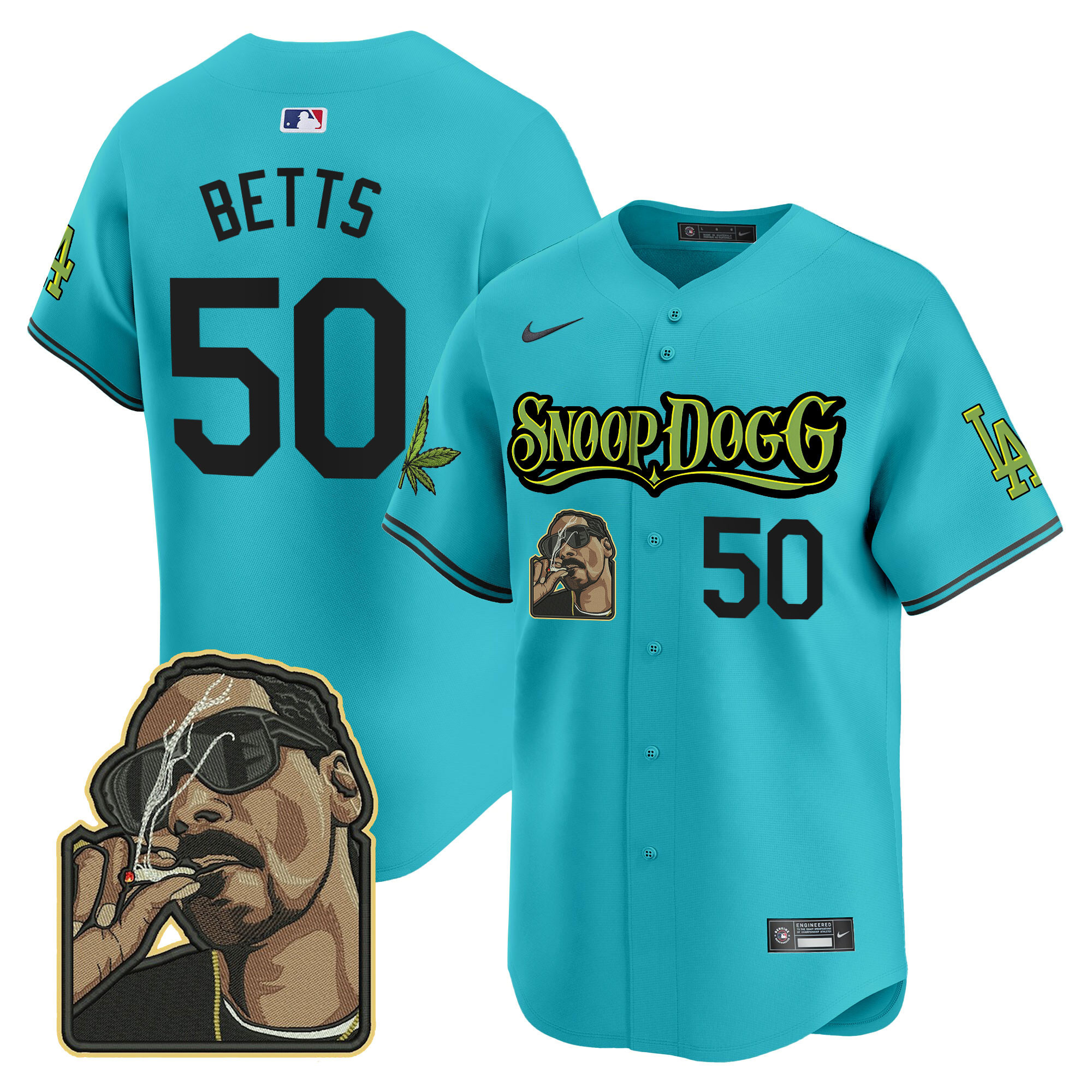 Men's Dodgers Snoop Dogg Vapor Premier Limited Jersey - Stitched