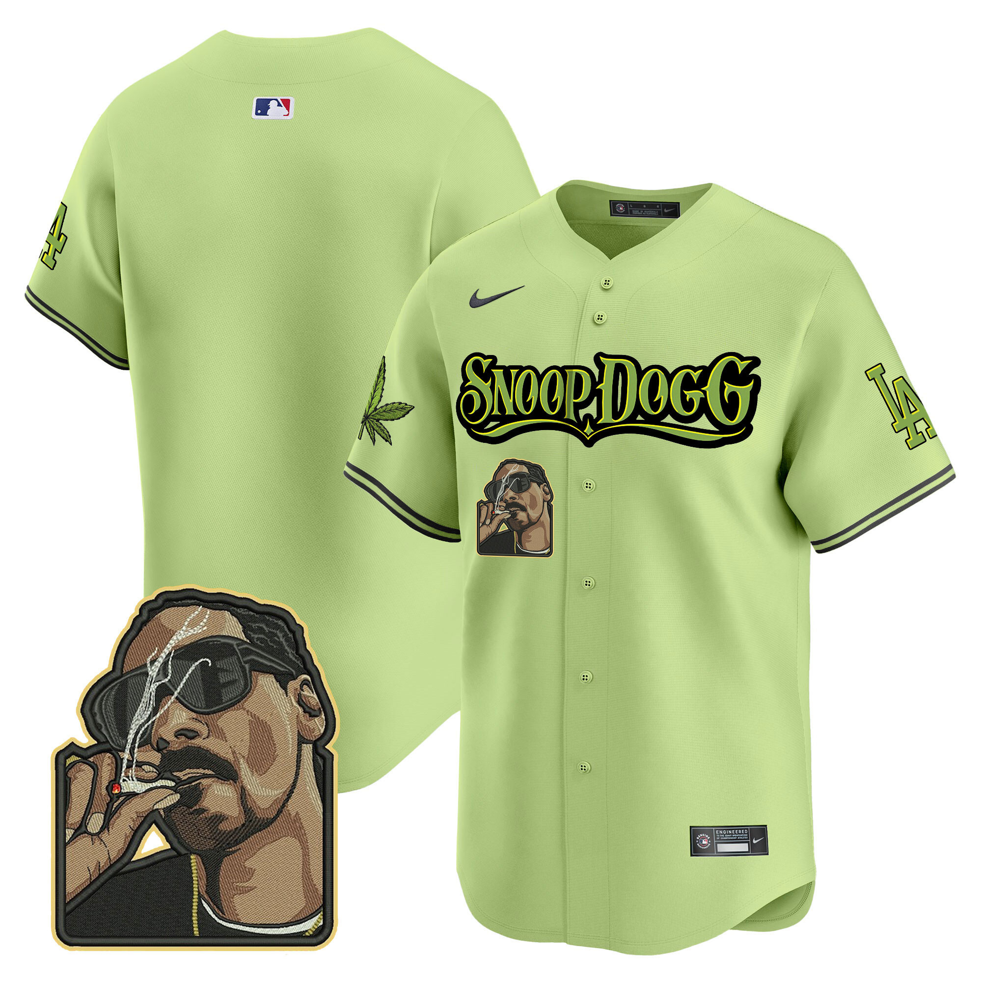 Men's Dodgers Snoop Dogg Vapor Premier Limited Jersey - Stitched