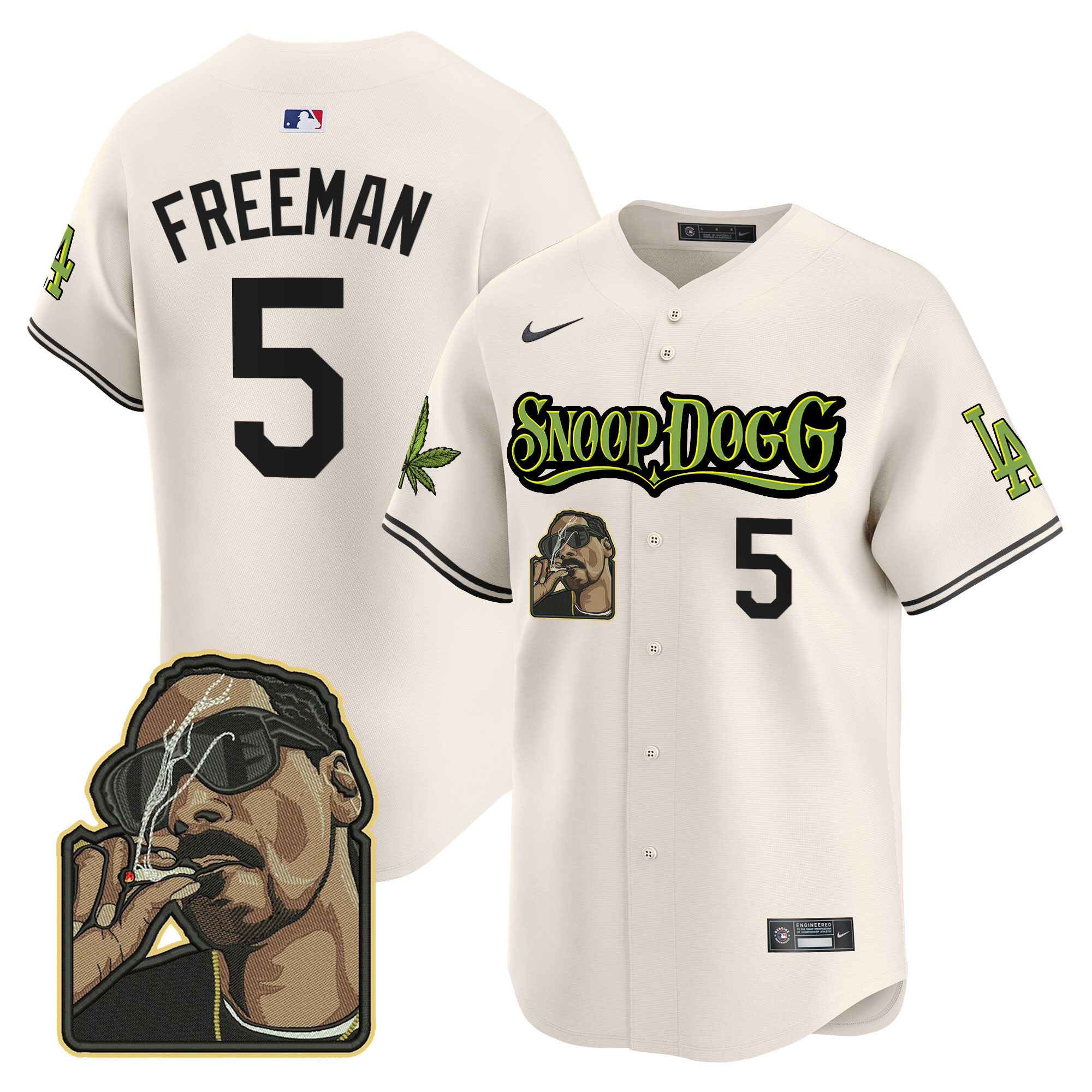 Men's Dodgers Snoop Dogg Vapor Premier Limited Jersey - Stitched