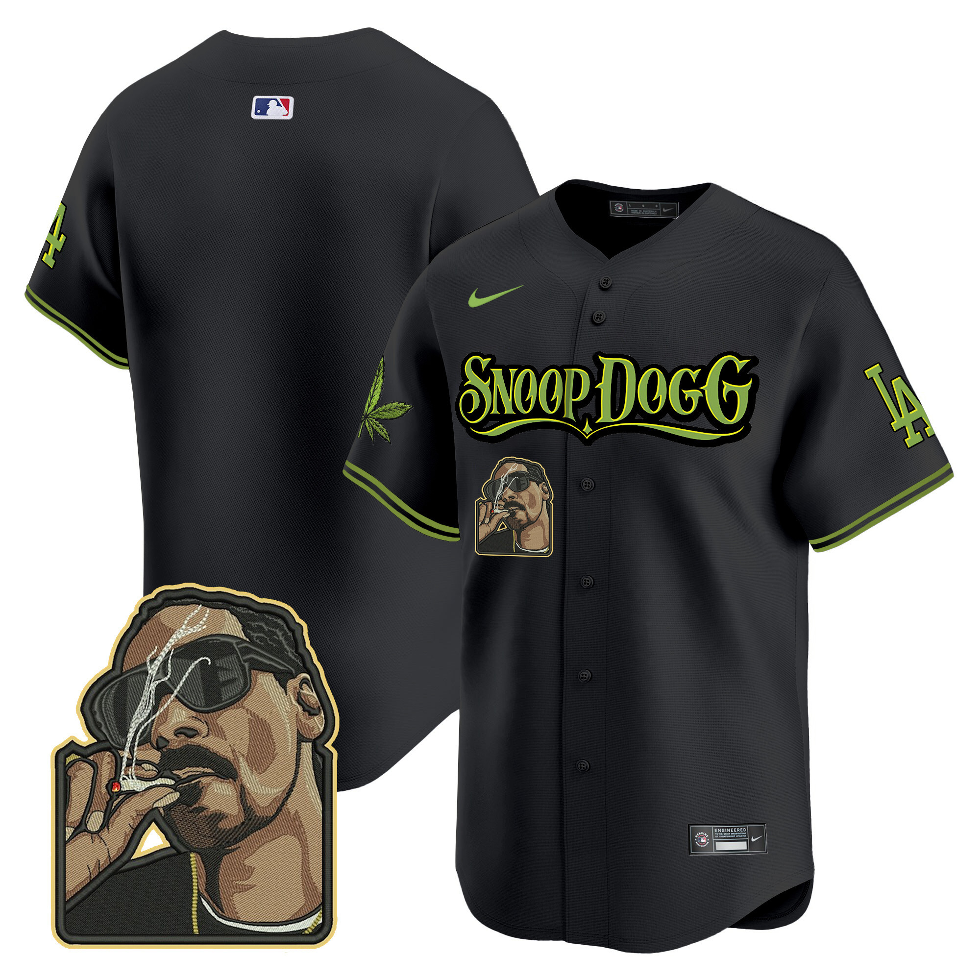 Men's Dodgers Snoop Dogg Vapor Premier Limited Jersey - Stitched