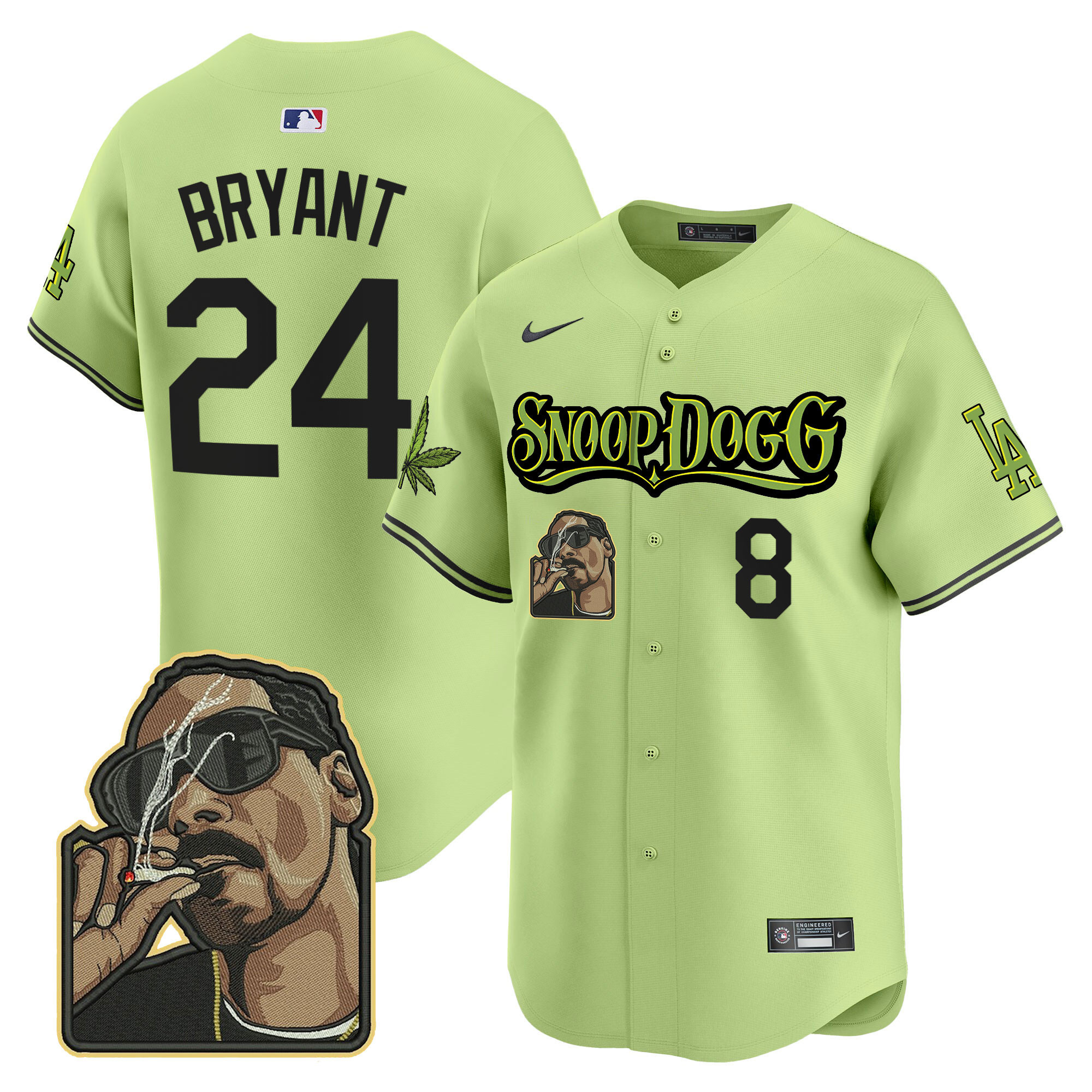 Men's Dodgers Snoop Dogg Vapor Premier Limited Jersey - Stitched