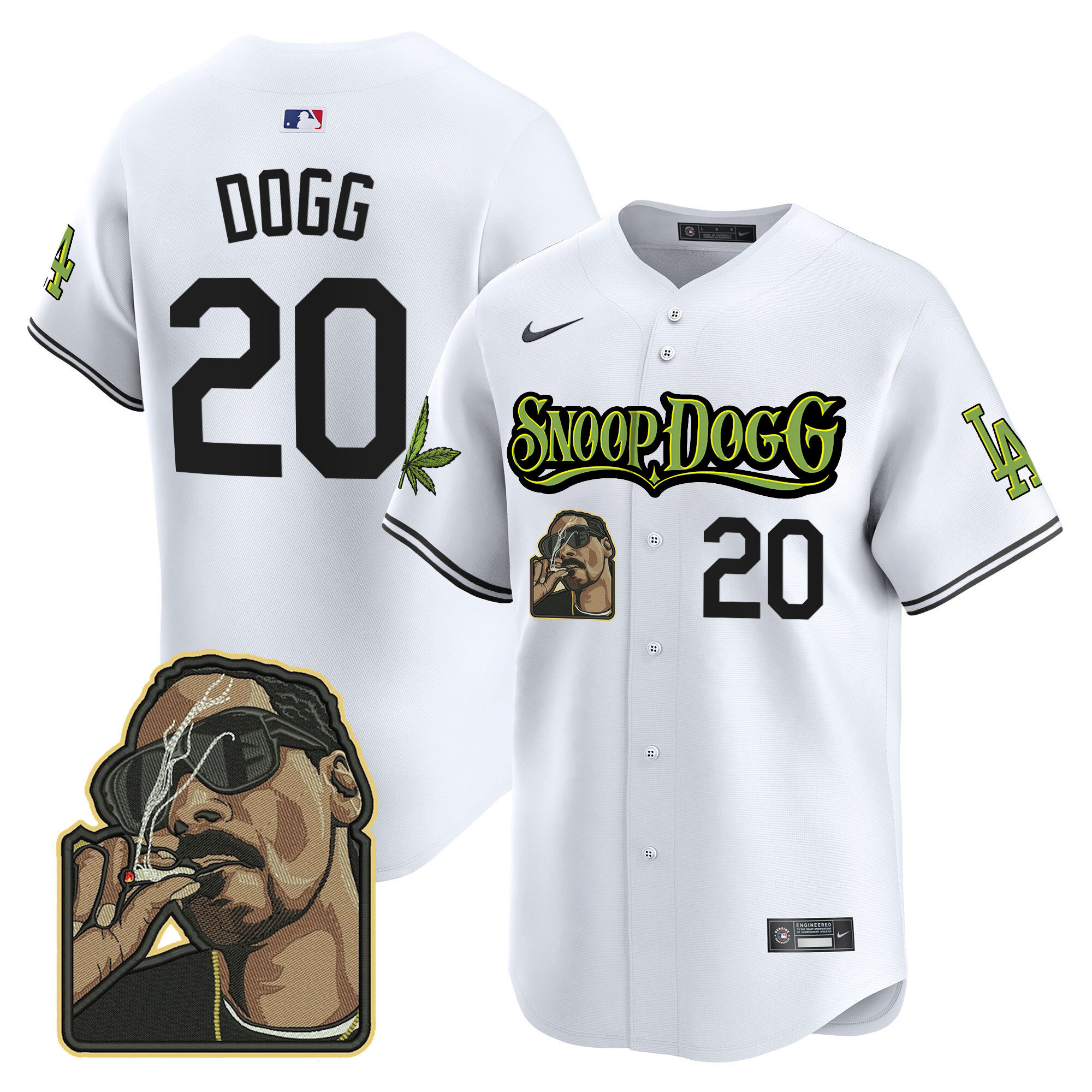 Men's Dodgers Snoop Dogg Vapor Premier Limited Jersey - Stitched