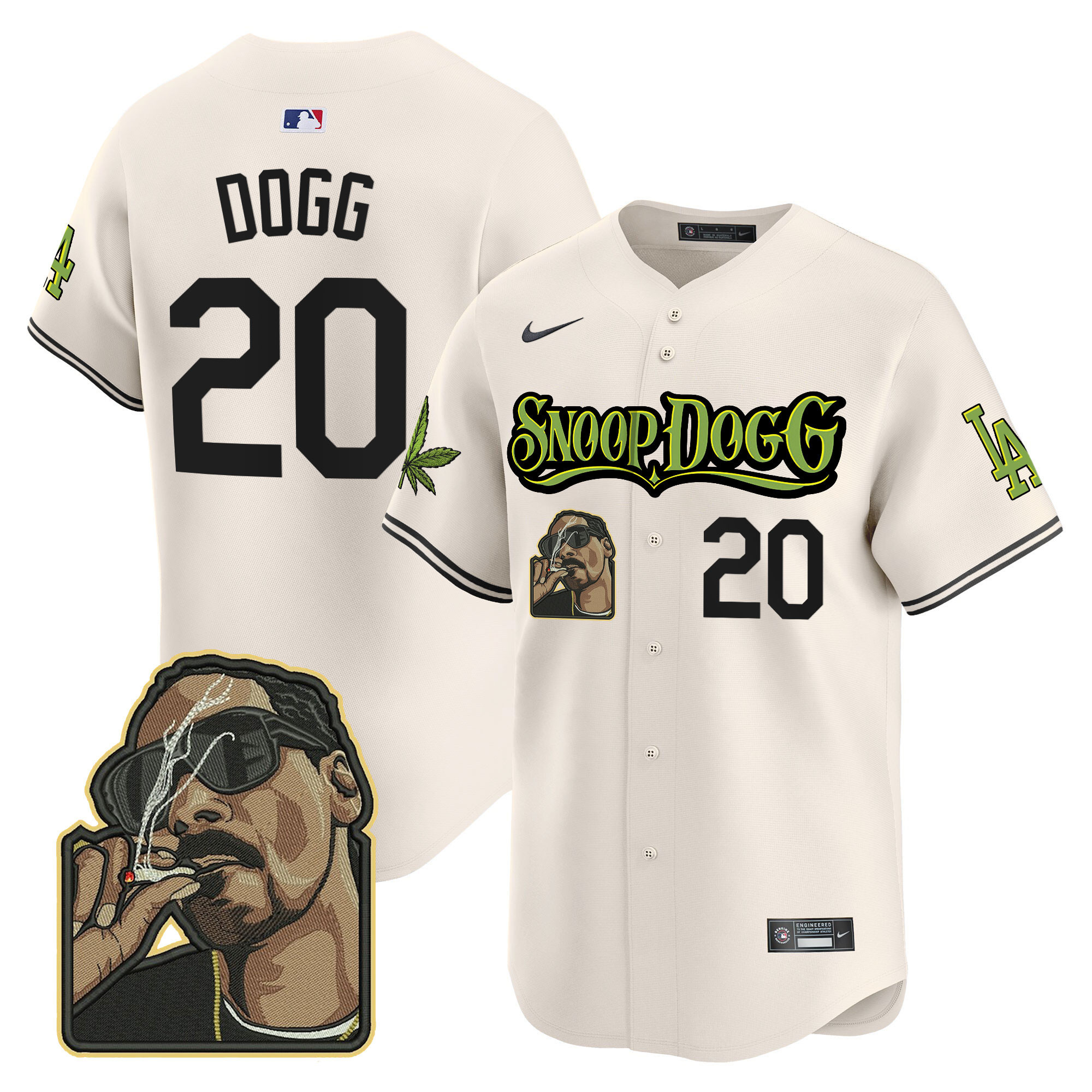 Men's Dodgers Snoop Dogg Vapor Premier Limited Jersey - Stitched