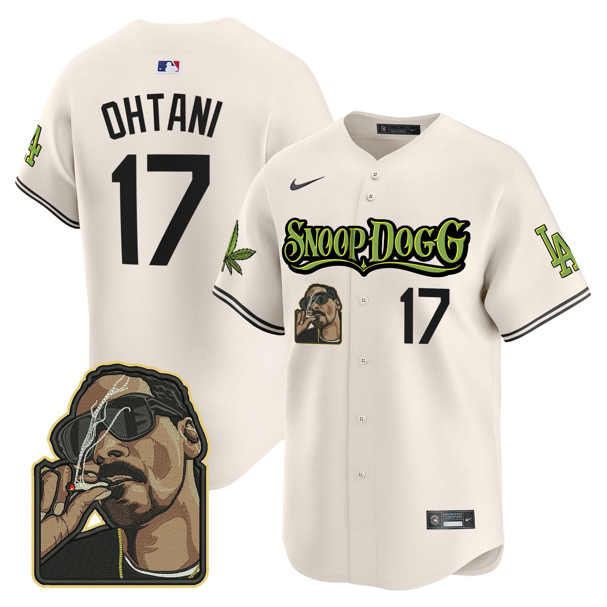 Men's Dodgers Snoop Dogg Vapor Premier Limited Jersey - Stitched