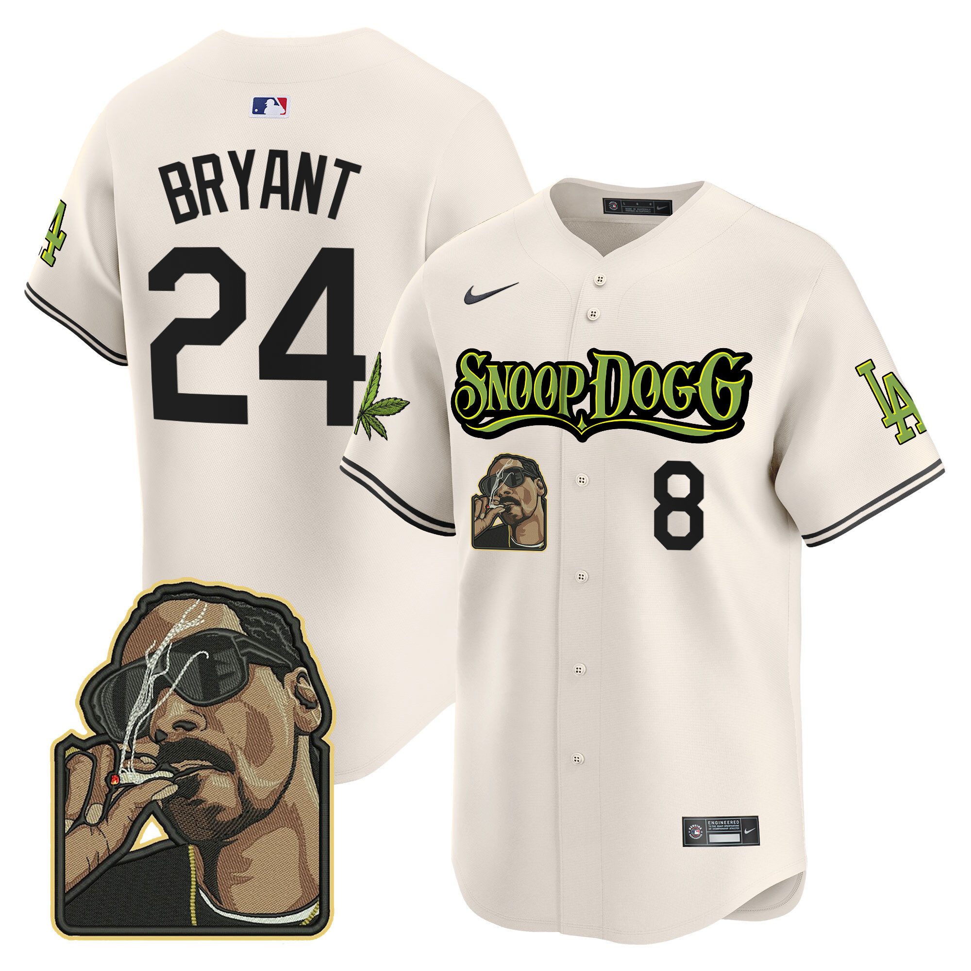 Men's Dodgers Snoop Dogg Vapor Premier Limited Jersey - Stitched