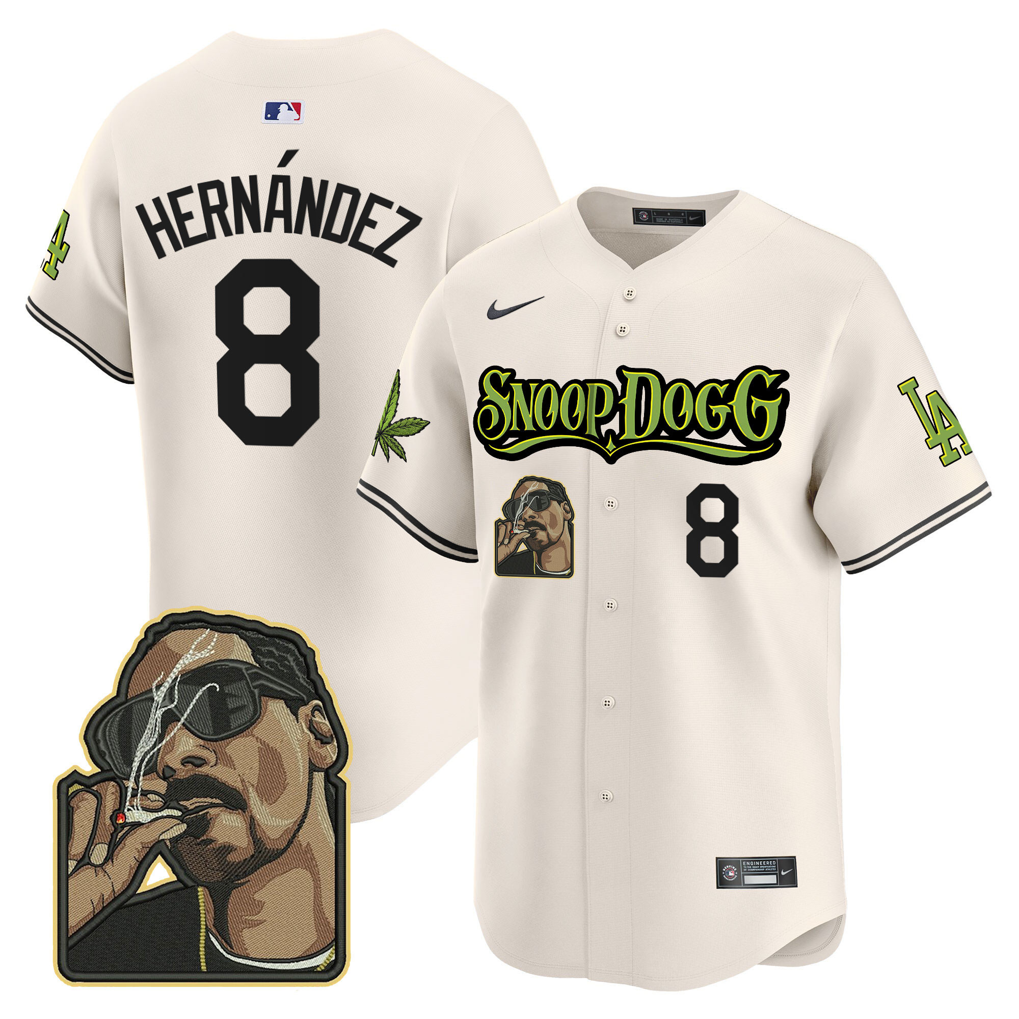 Men's Dodgers Snoop Dogg Vapor Premier Limited Jersey - Stitched