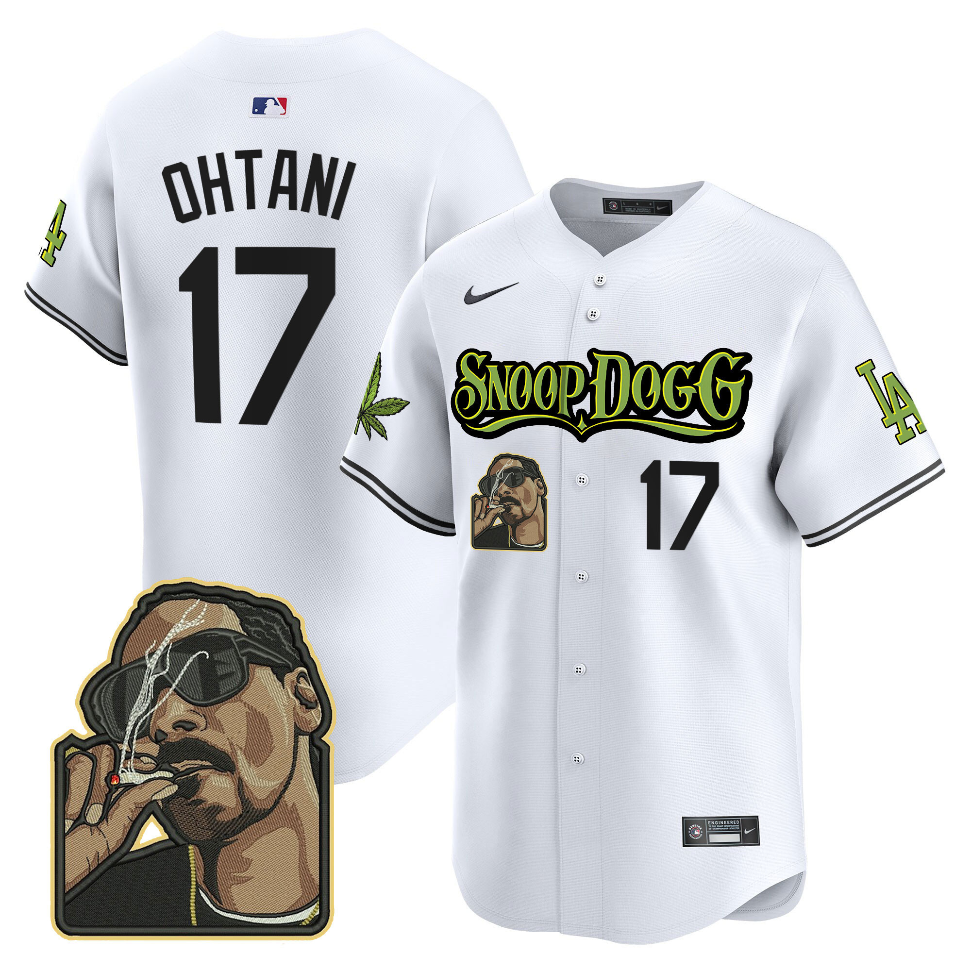 Men's Dodgers Snoop Dogg Vapor Premier Limited Jersey - Stitched