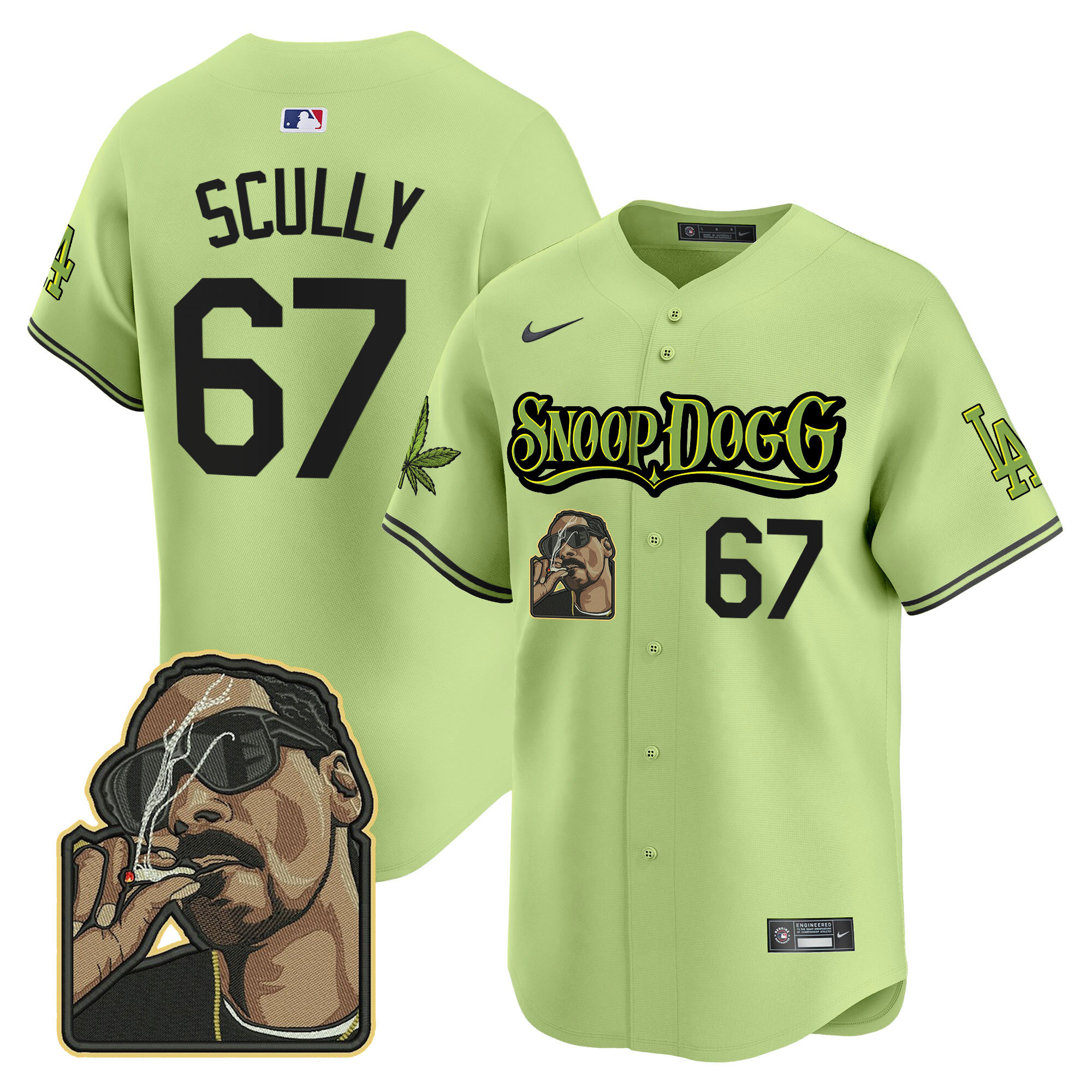 Men's Dodgers Snoop Dogg Vapor Premier Limited Jersey - Stitched
