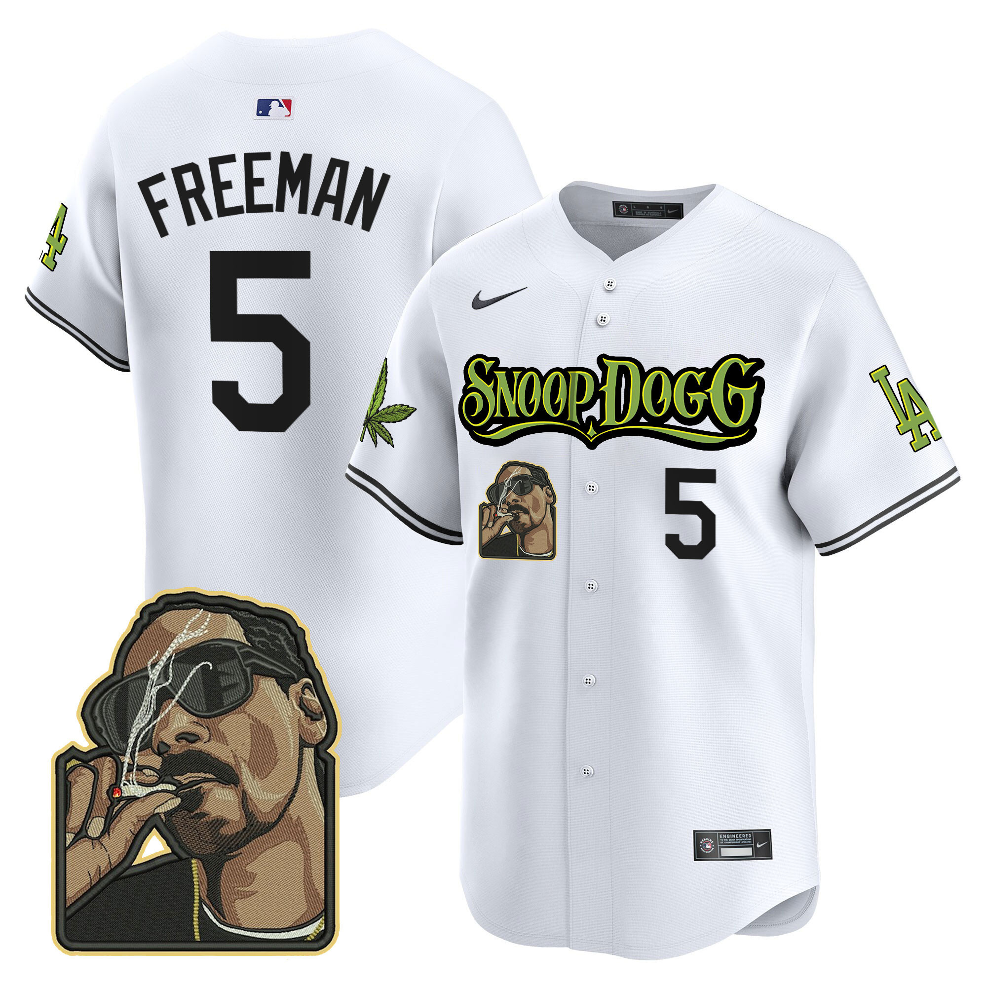 Men's Dodgers Snoop Dogg Vapor Premier Limited Jersey - Stitched