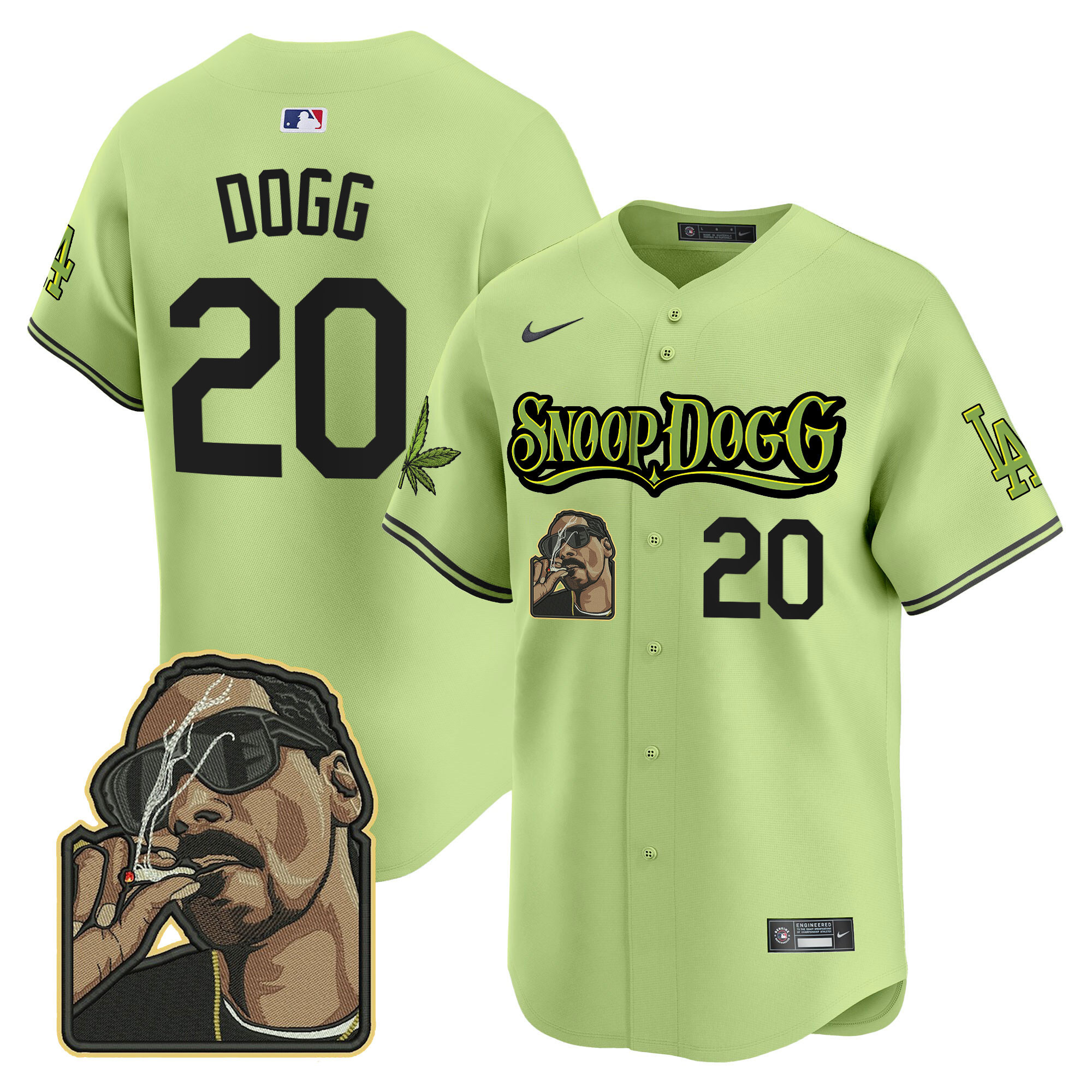 Men's Dodgers Snoop Dogg Vapor Premier Limited Jersey - Stitched