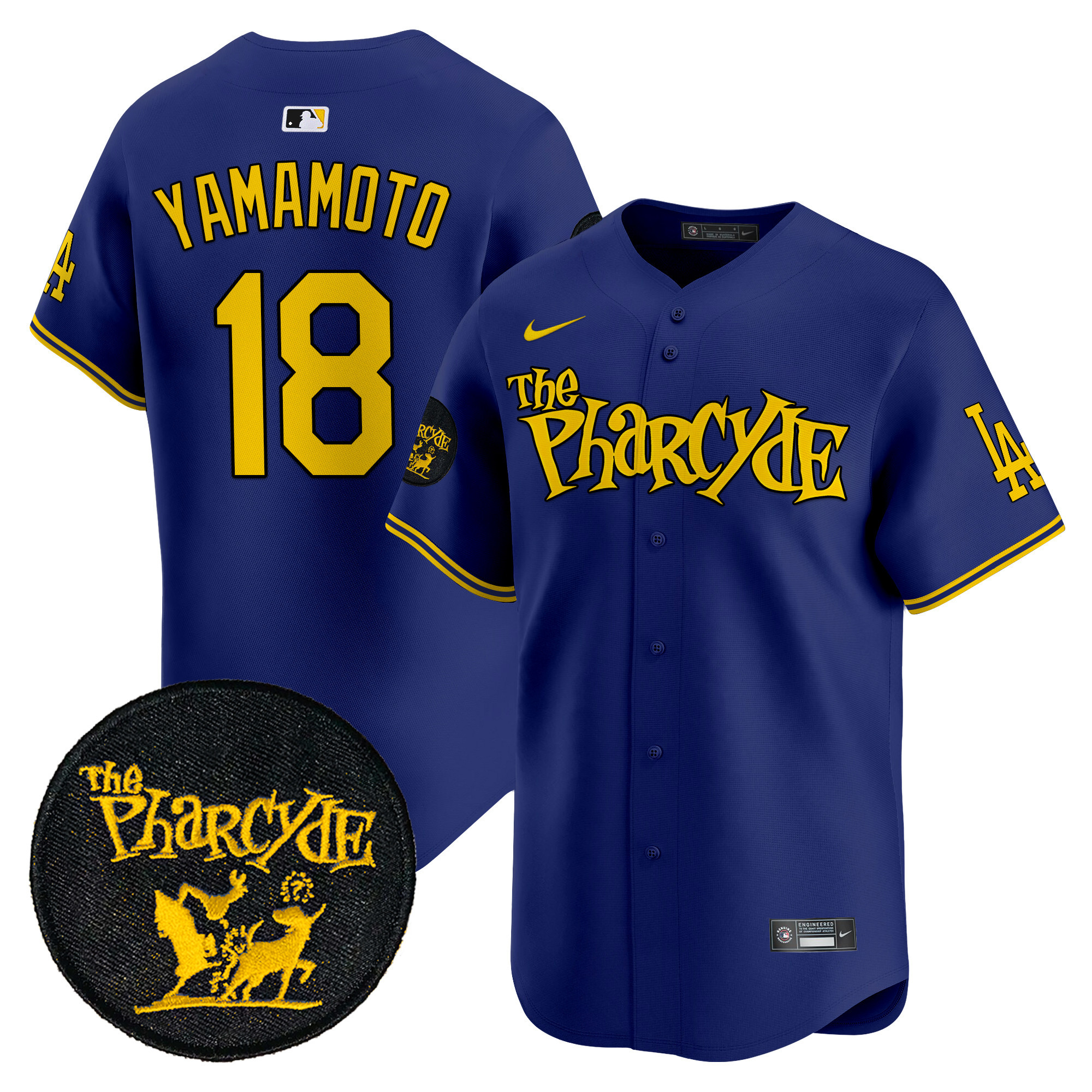 Men's Dodgers The Pharcyde Vapor Premier Limited Jersey - All Stitched