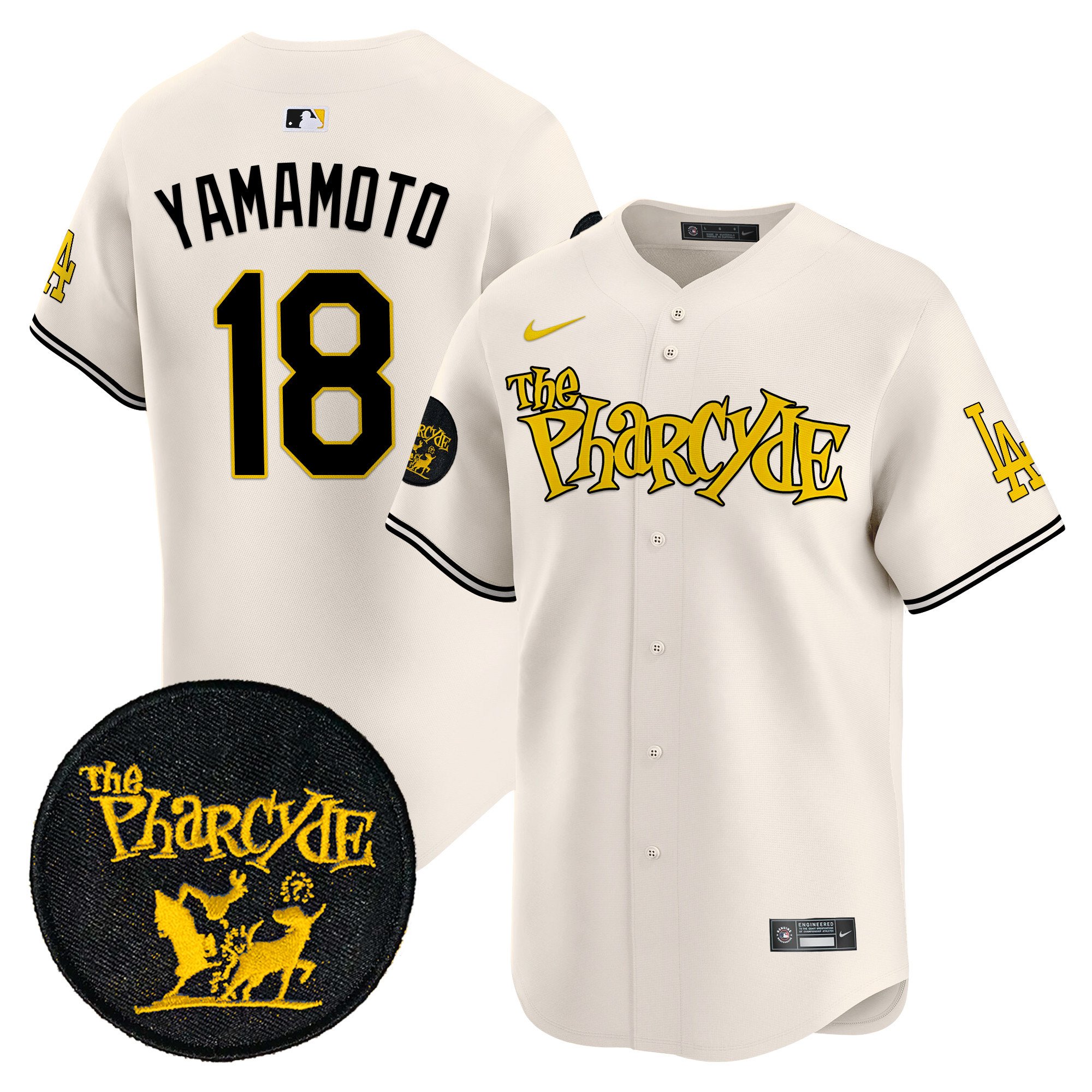 Men's Dodgers The Pharcyde Vapor Premier Limited Jersey - All Stitched