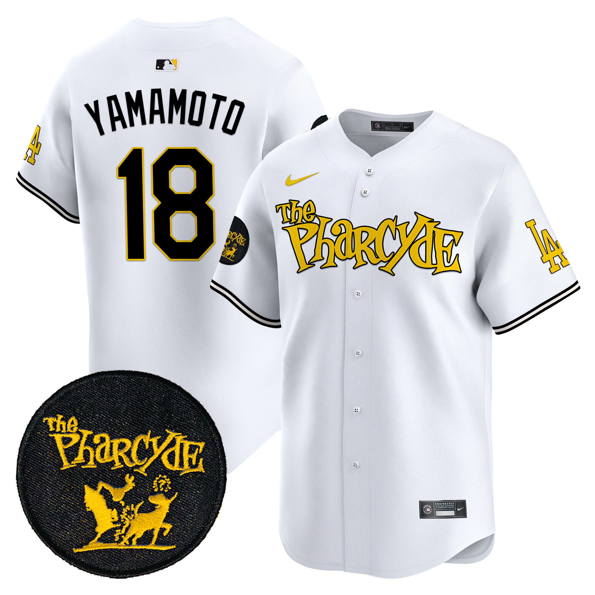 Men's Dodgers The Pharcyde Vapor Premier Limited Jersey - All Stitched