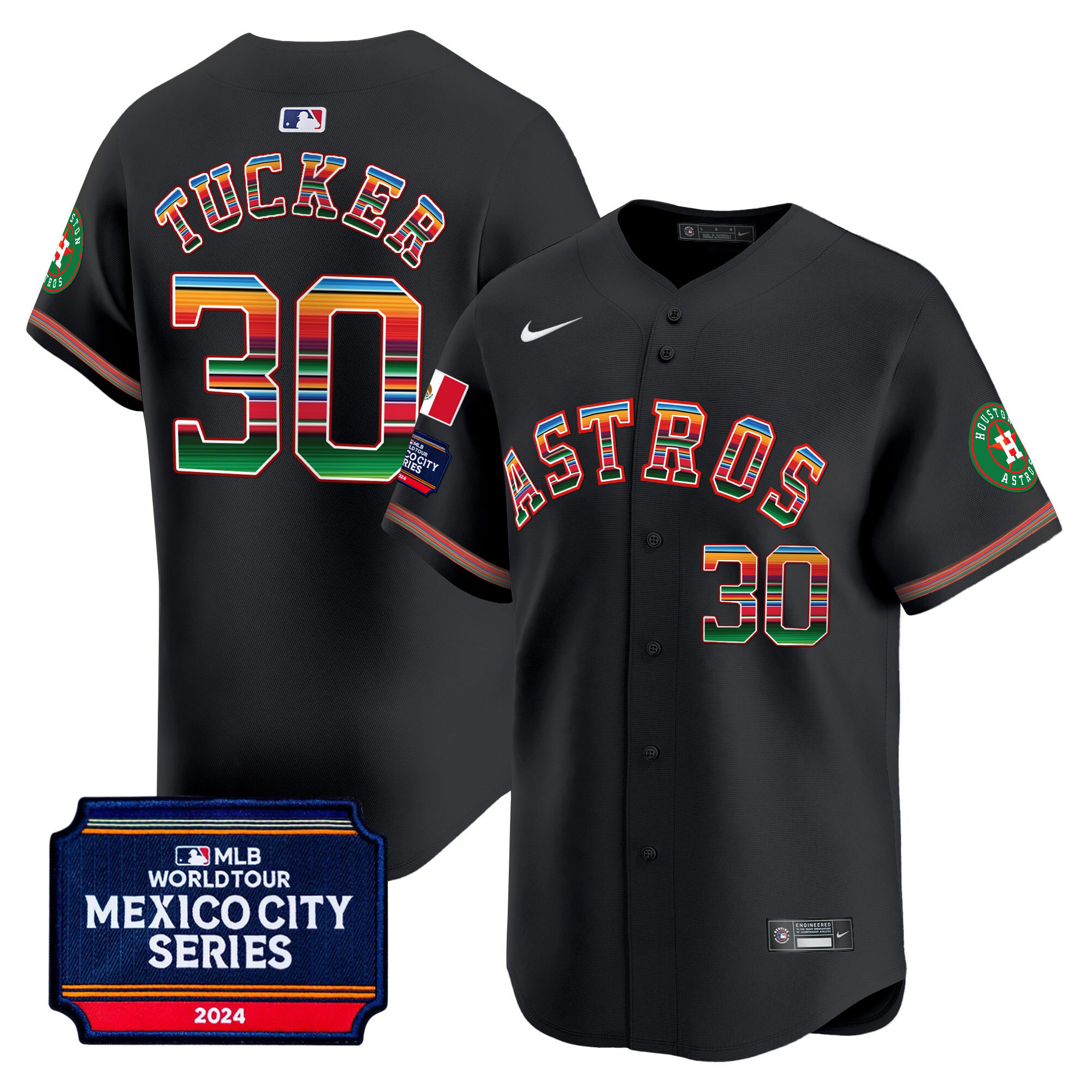 Men's Houston Astros 2024 Mexico City Series Patch Vapor Premier Limited Jersey - All Stitched
