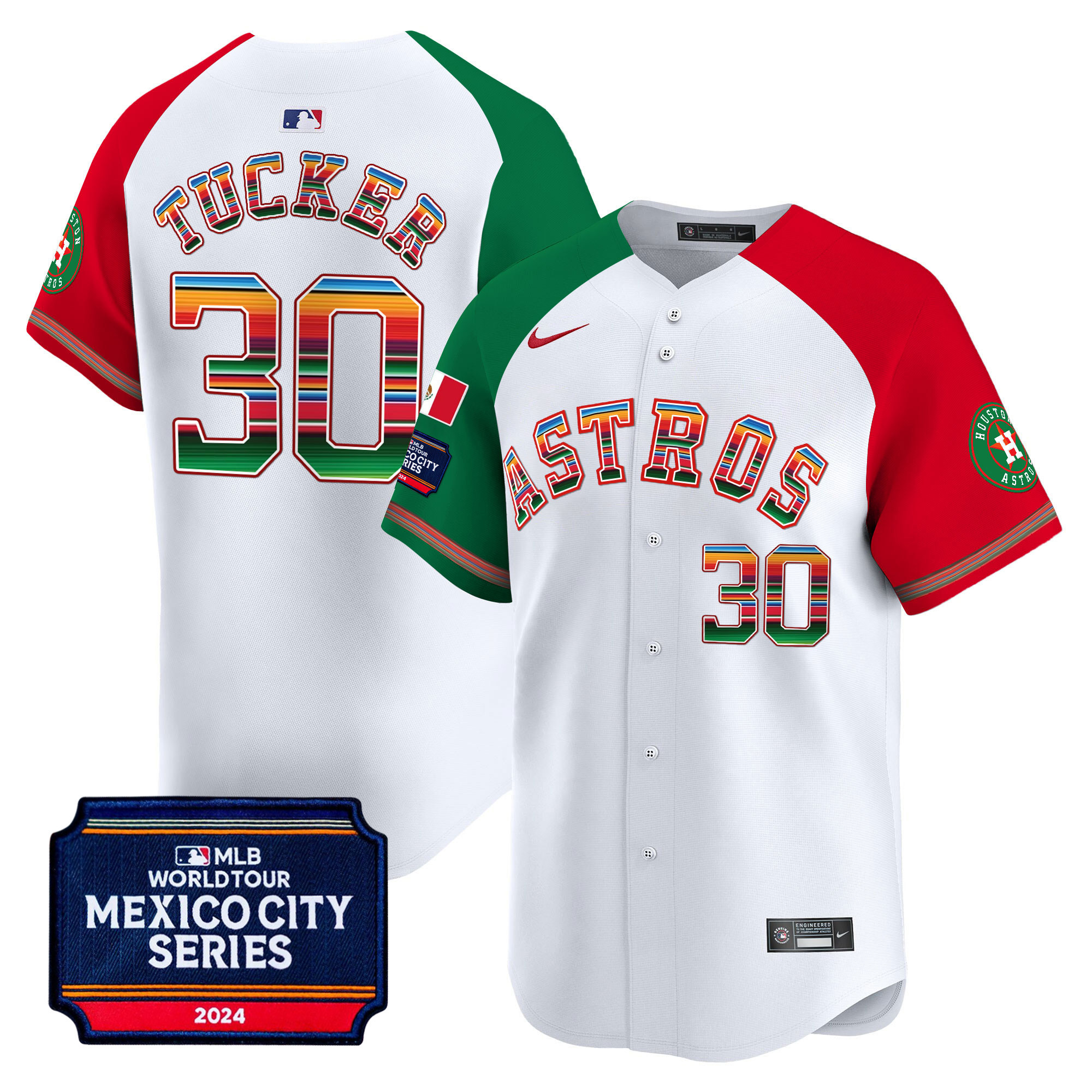 Men's Houston Astros 2024 Mexico City Series Patch Vapor Premier Limited Jersey - All Stitched
