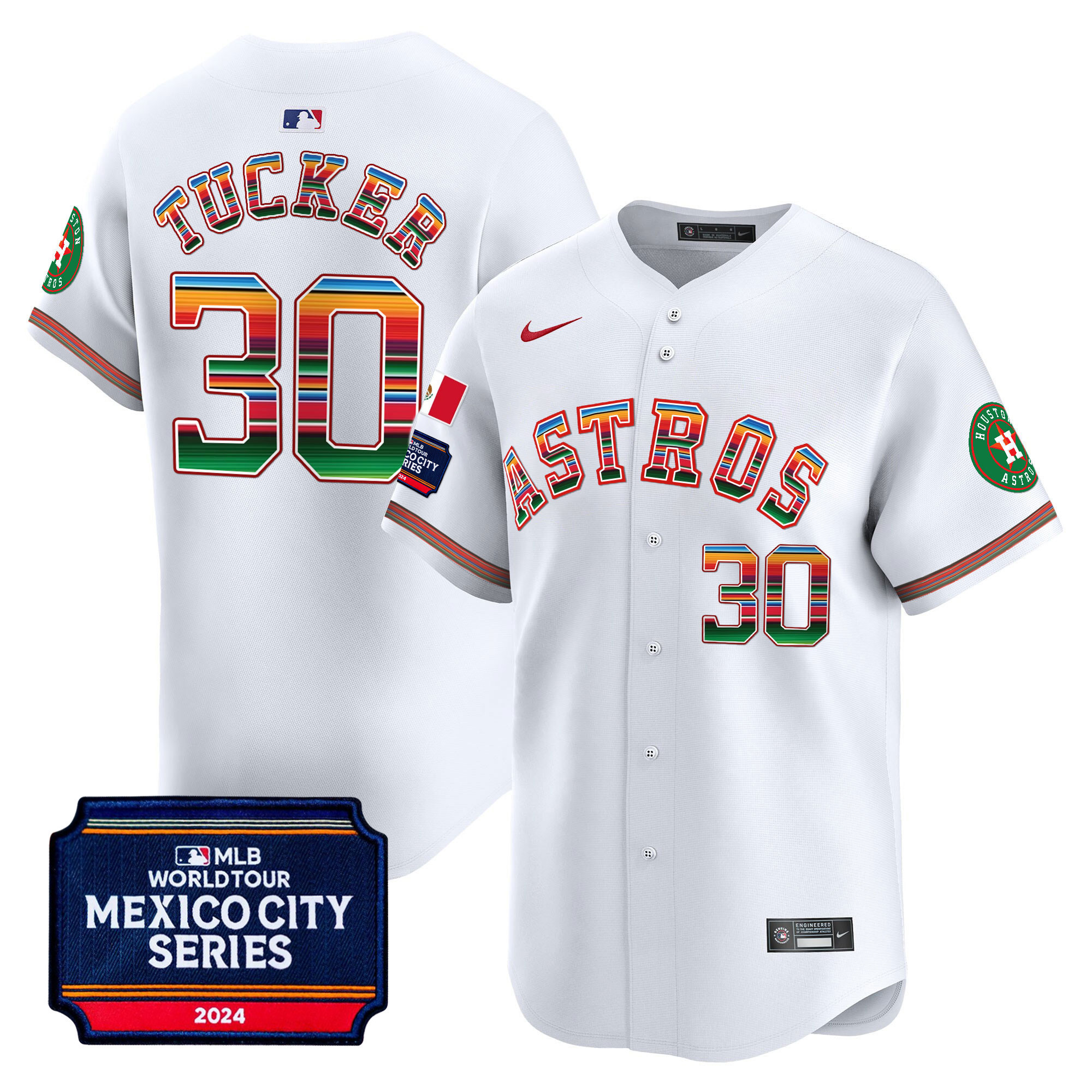 Men's Houston Astros 2024 Mexico City Series Patch Vapor Premier Limited Jersey - All Stitched