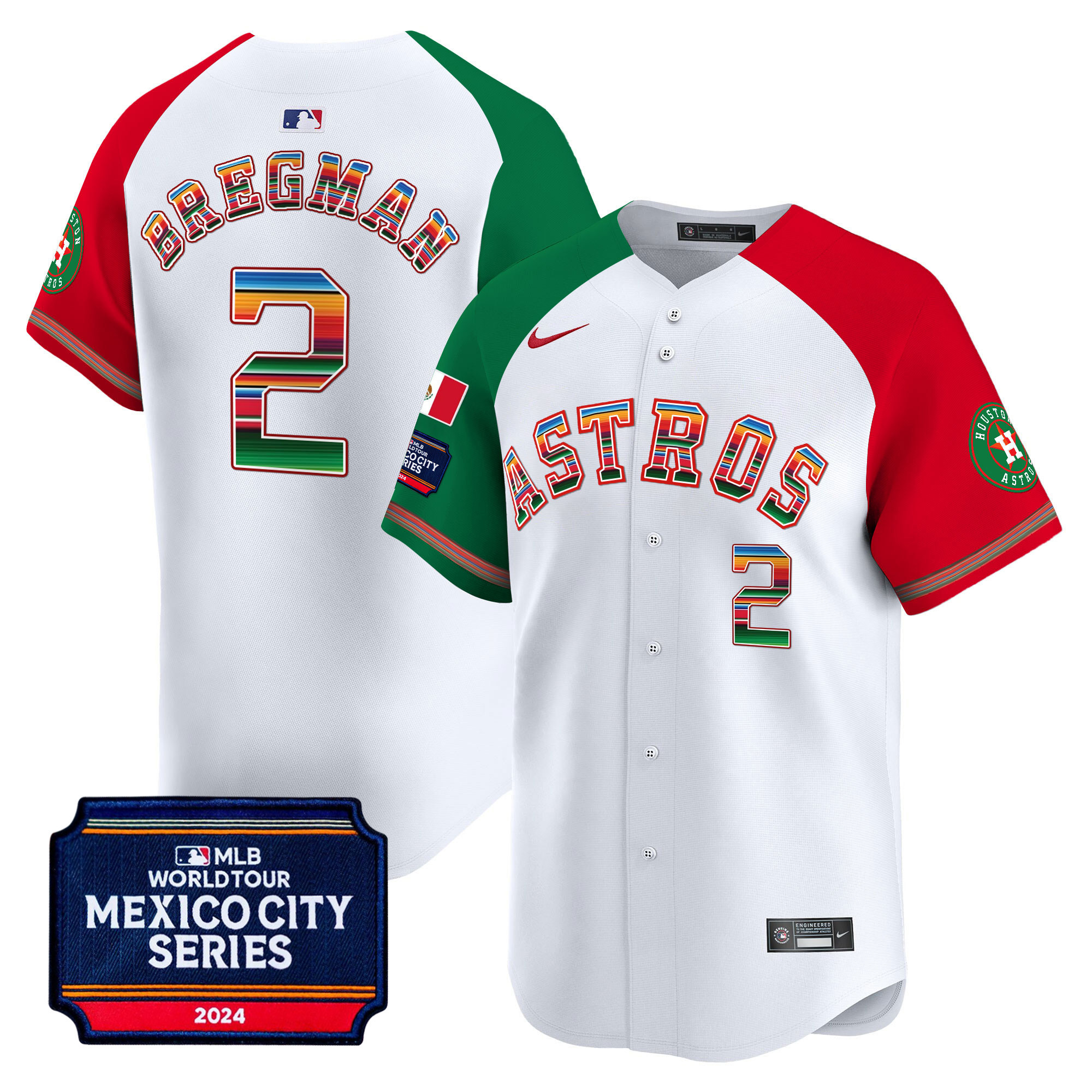 Men's Houston Astros 2024 Mexico City Series Patch Vapor Premier Limited Jersey - All Stitched