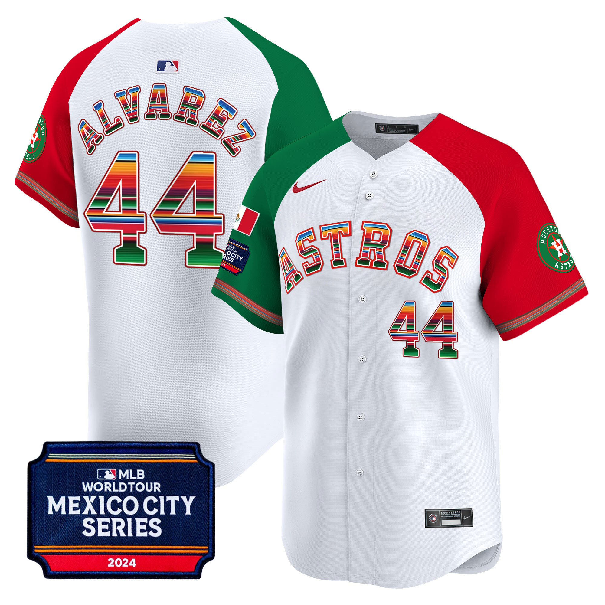 Men's Houston Astros 2024 Mexico City Series Patch Vapor Premier Limited Jersey - All Stitched