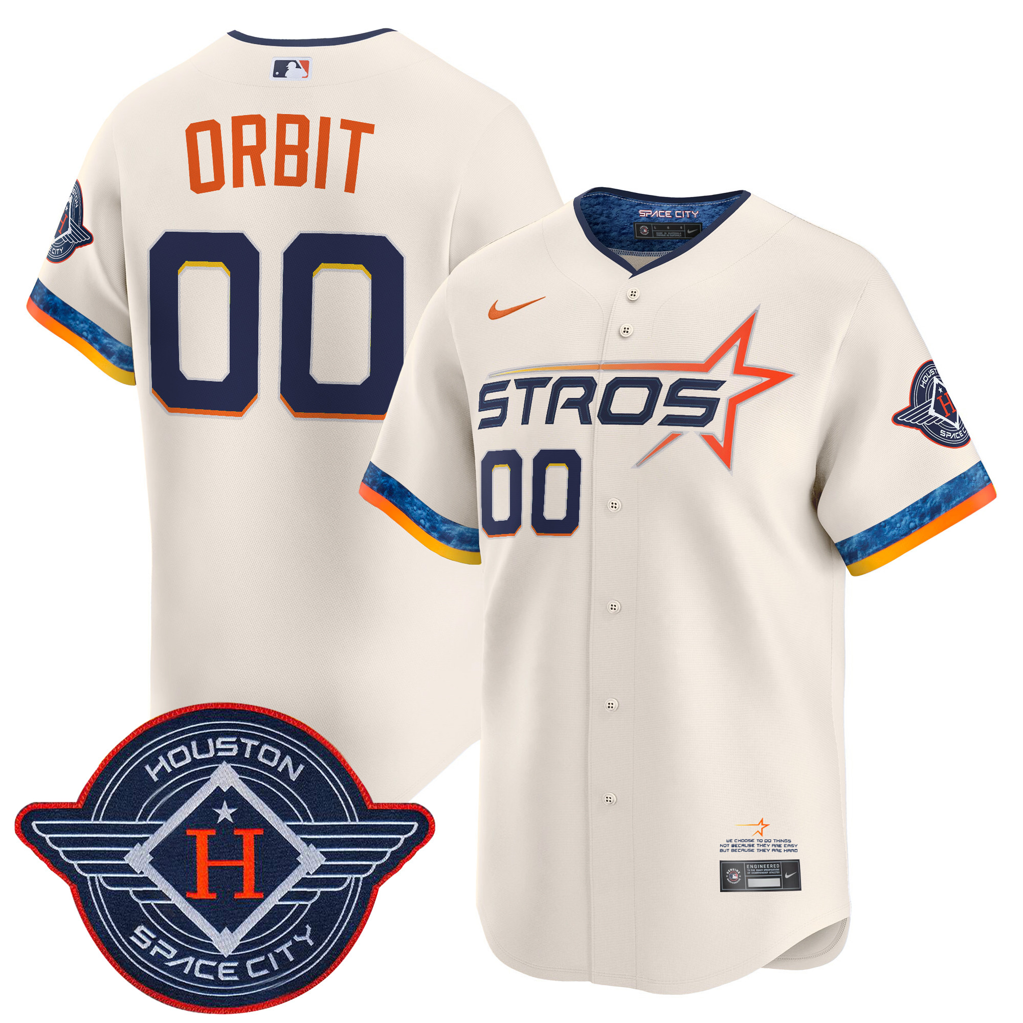 Men's Houston Astros 2025 City Connect Vapor Premier Limited Jersey - All Stitched