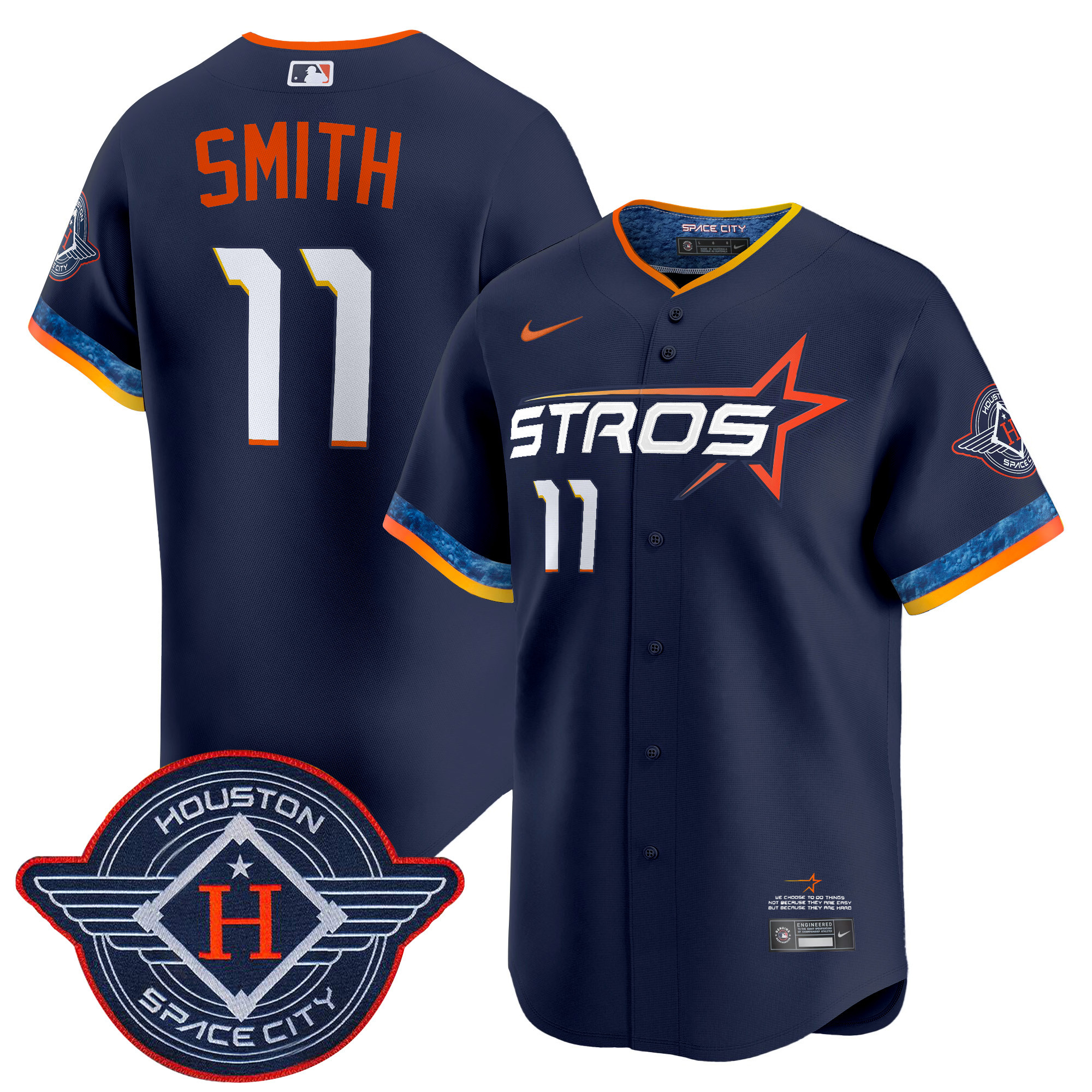 Men's Houston Astros 2025 City Connect Vapor Premier Limited Jersey - All Stitched