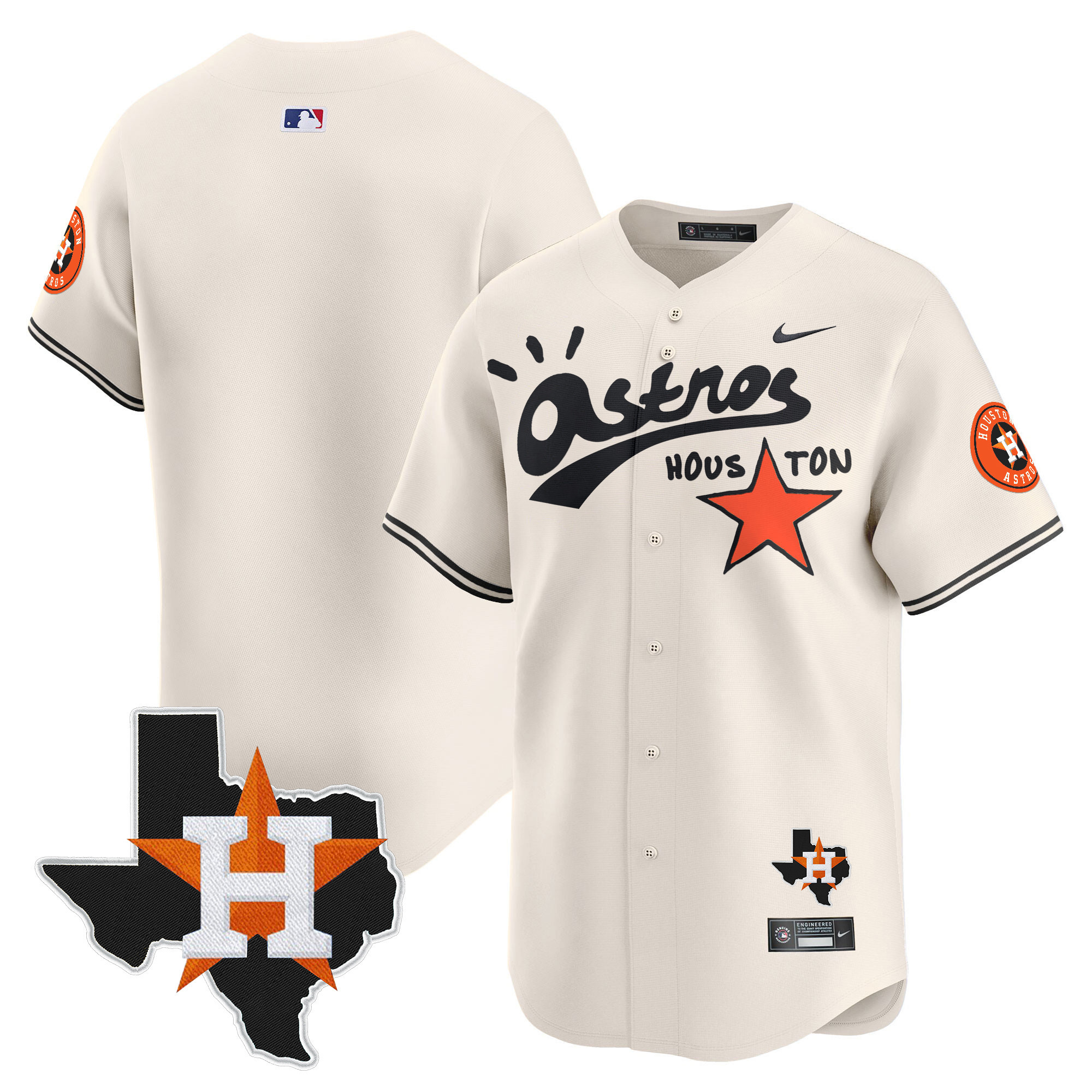 Men's Houston Astros Cactus Jack Style Vapor Premier Limited Jersey - Stitched