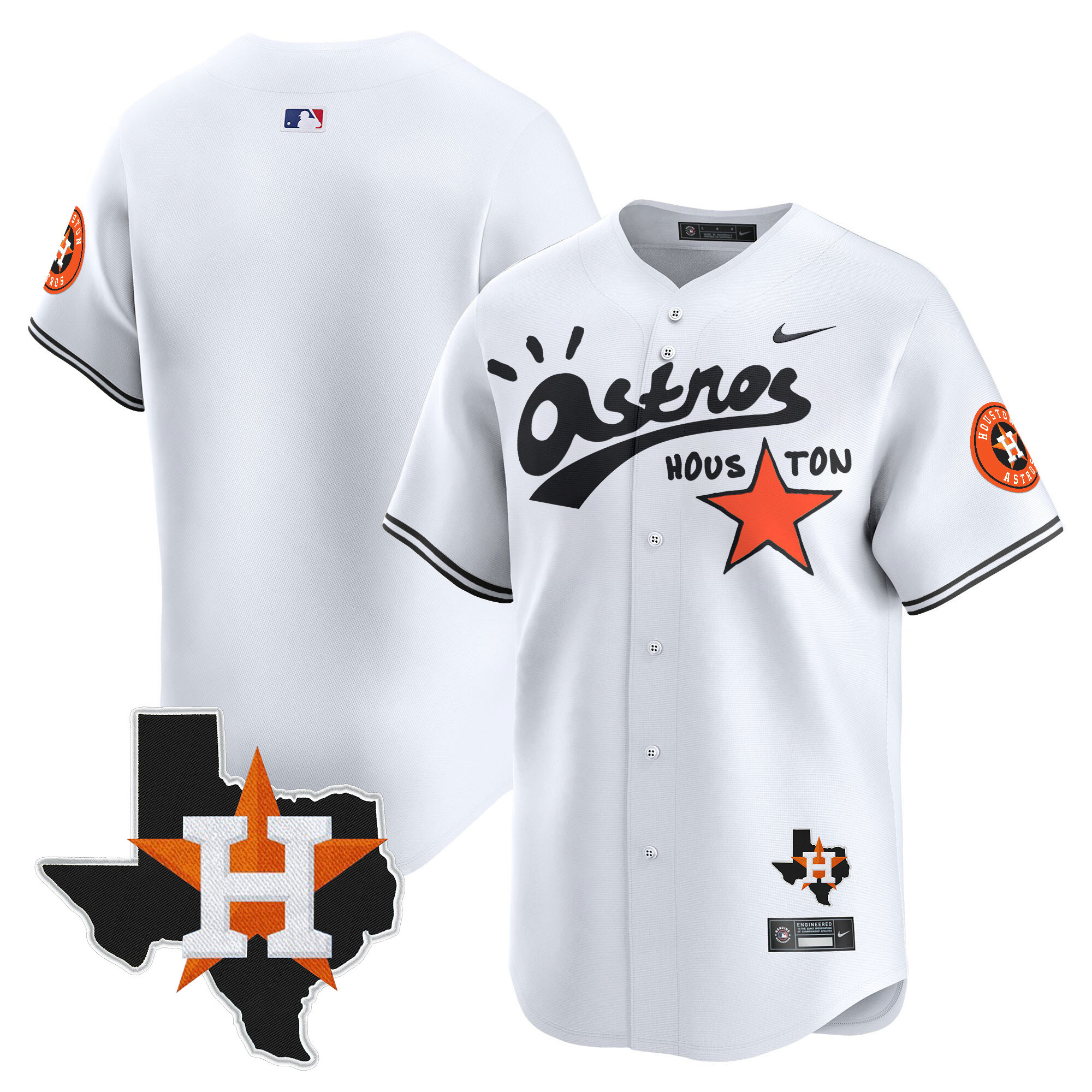 Men's Houston Astros Cactus Jack Style Vapor Premier Limited Jersey - Stitched