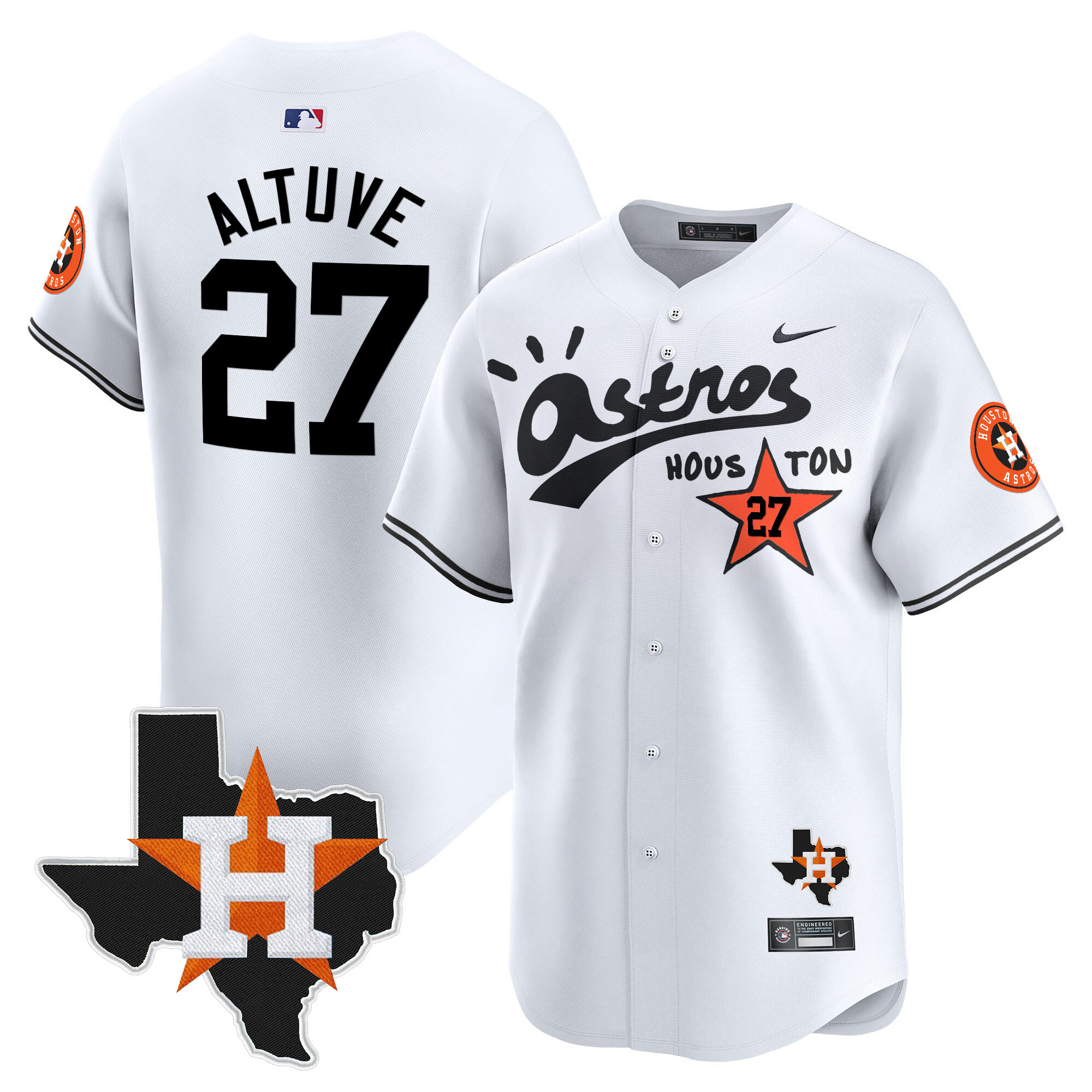 Men's Houston Astros Cactus Jack Style Vapor Premier Limited Jersey - Stitched