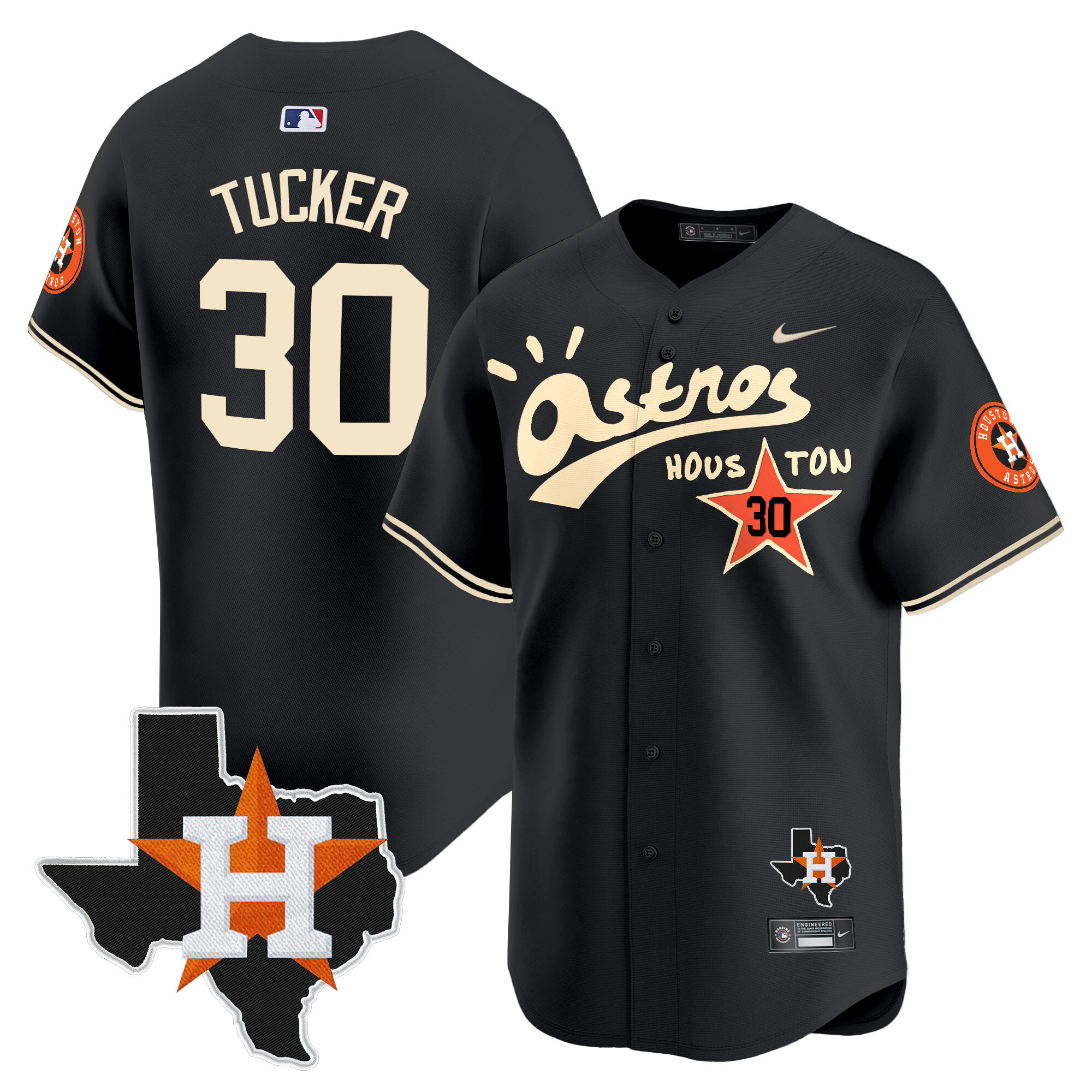 Men's Houston Astros Cactus Jack Style Vapor Premier Limited Jersey - Stitched