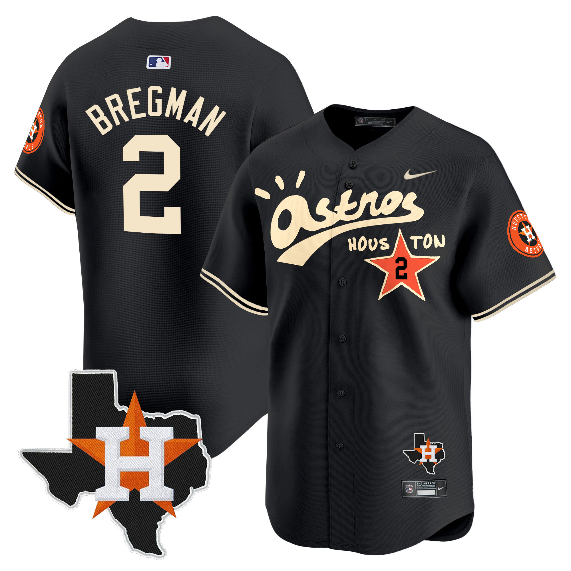 Men's Houston Astros Cactus Jack Style Vapor Premier Limited Jersey - Stitched