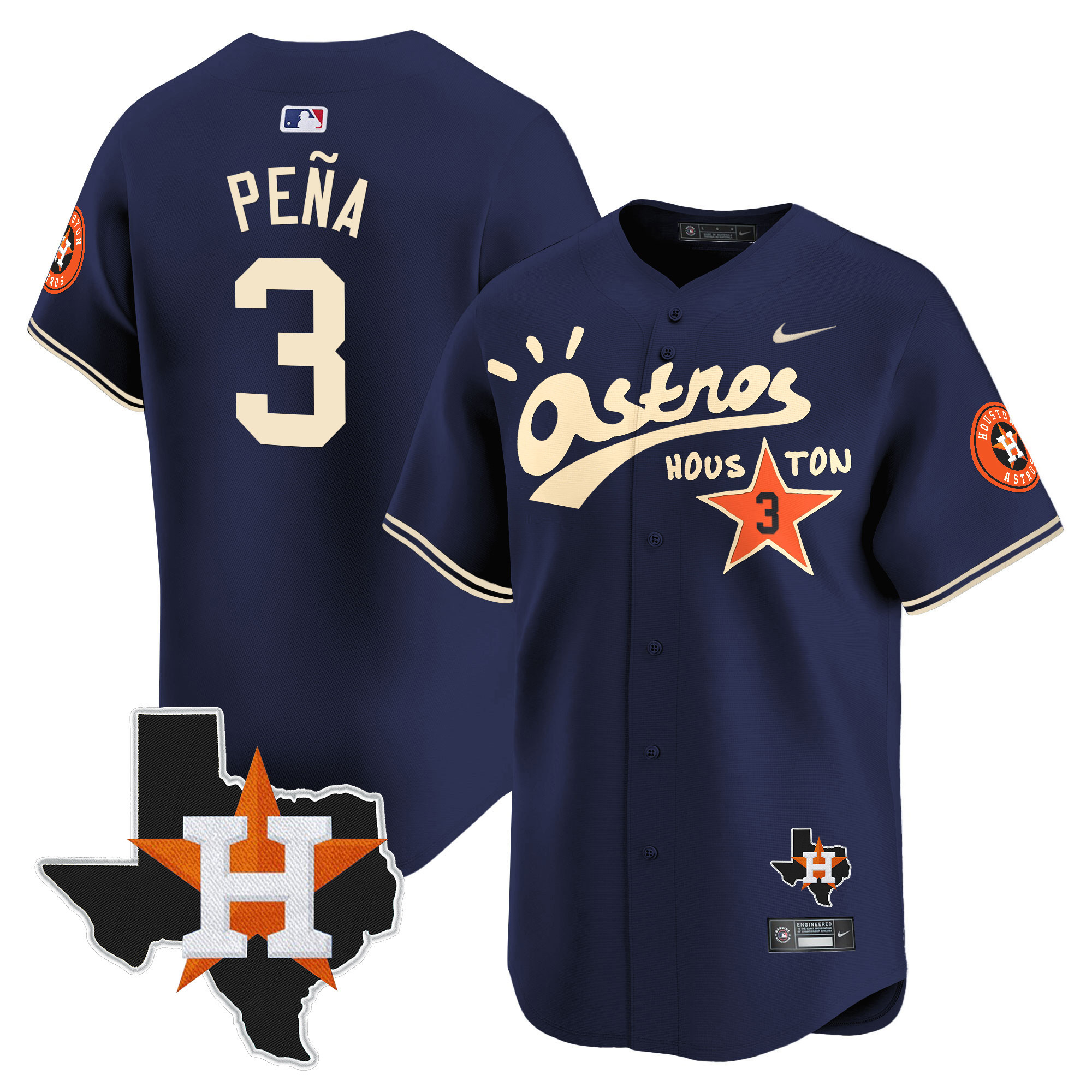 Men's Houston Astros Cactus Jack Style Vapor Premier Limited Jersey - Stitched