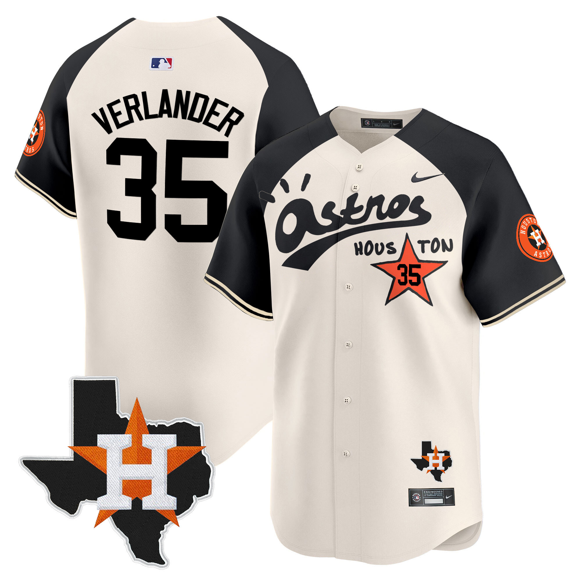 Men's Houston Astros Cactus Jack Style Vapor Premier Limited Jersey - Stitched