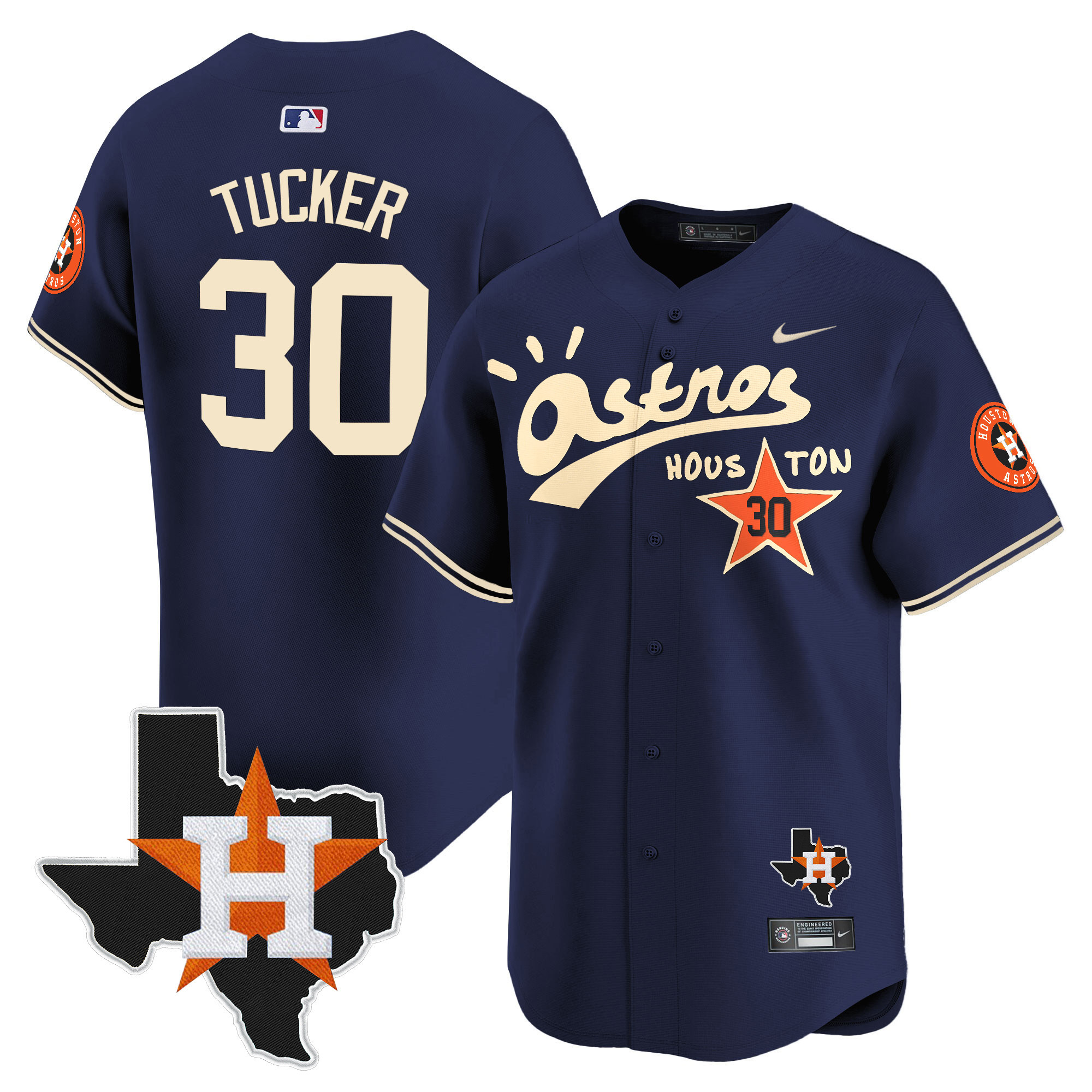 Men's Houston Astros Cactus Jack Style Vapor Premier Limited Jersey - Stitched