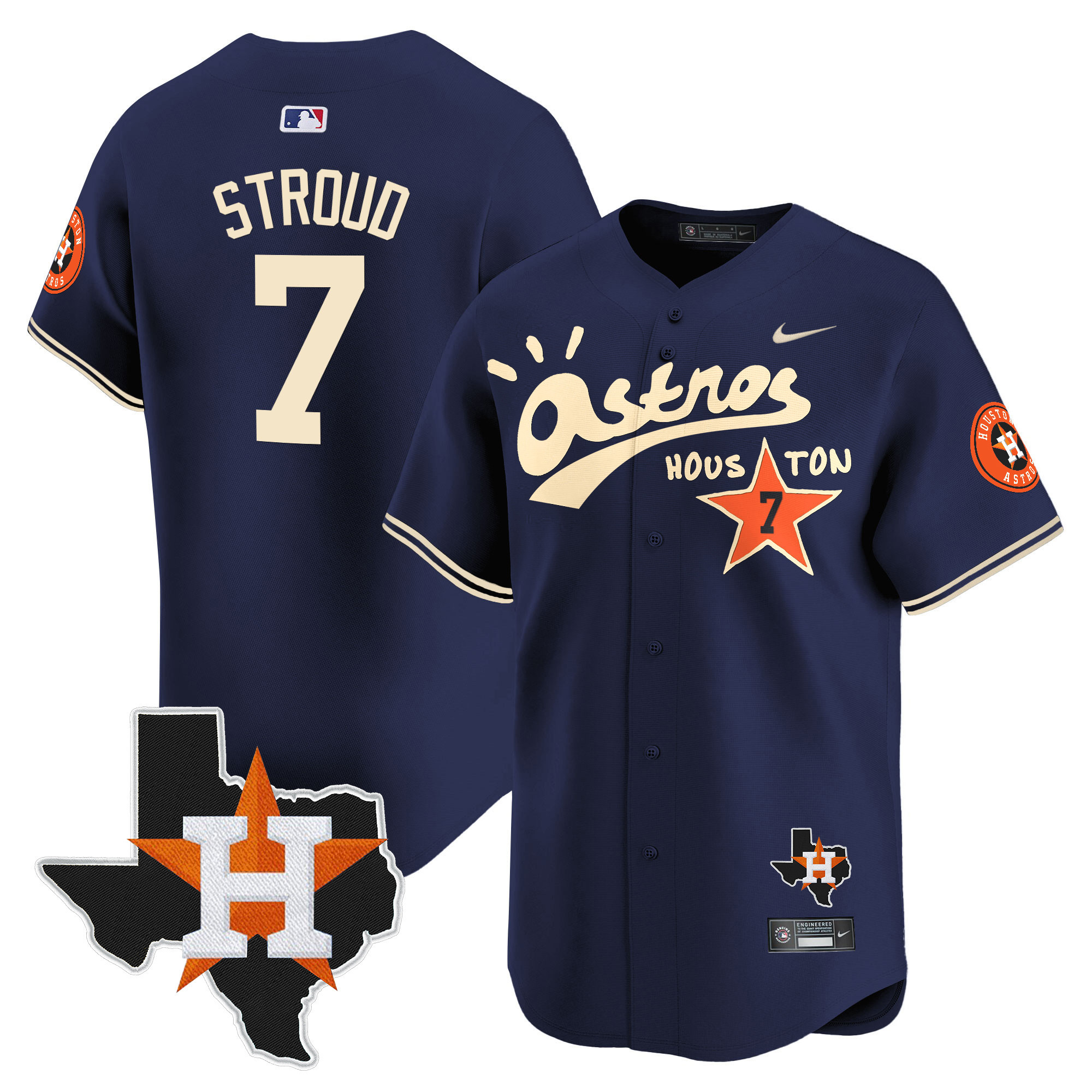 Men's Houston Astros Cactus Jack Style Vapor Premier Limited Jersey - Stitched