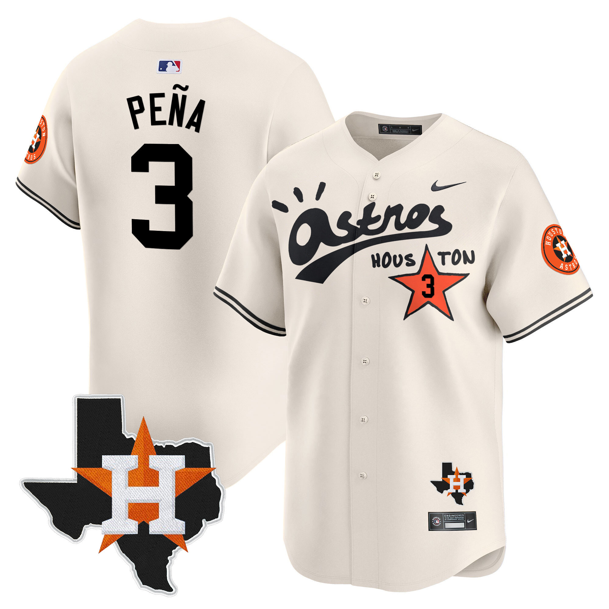 Men's Houston Astros Cactus Jack Style Vapor Premier Limited Jersey - Stitched