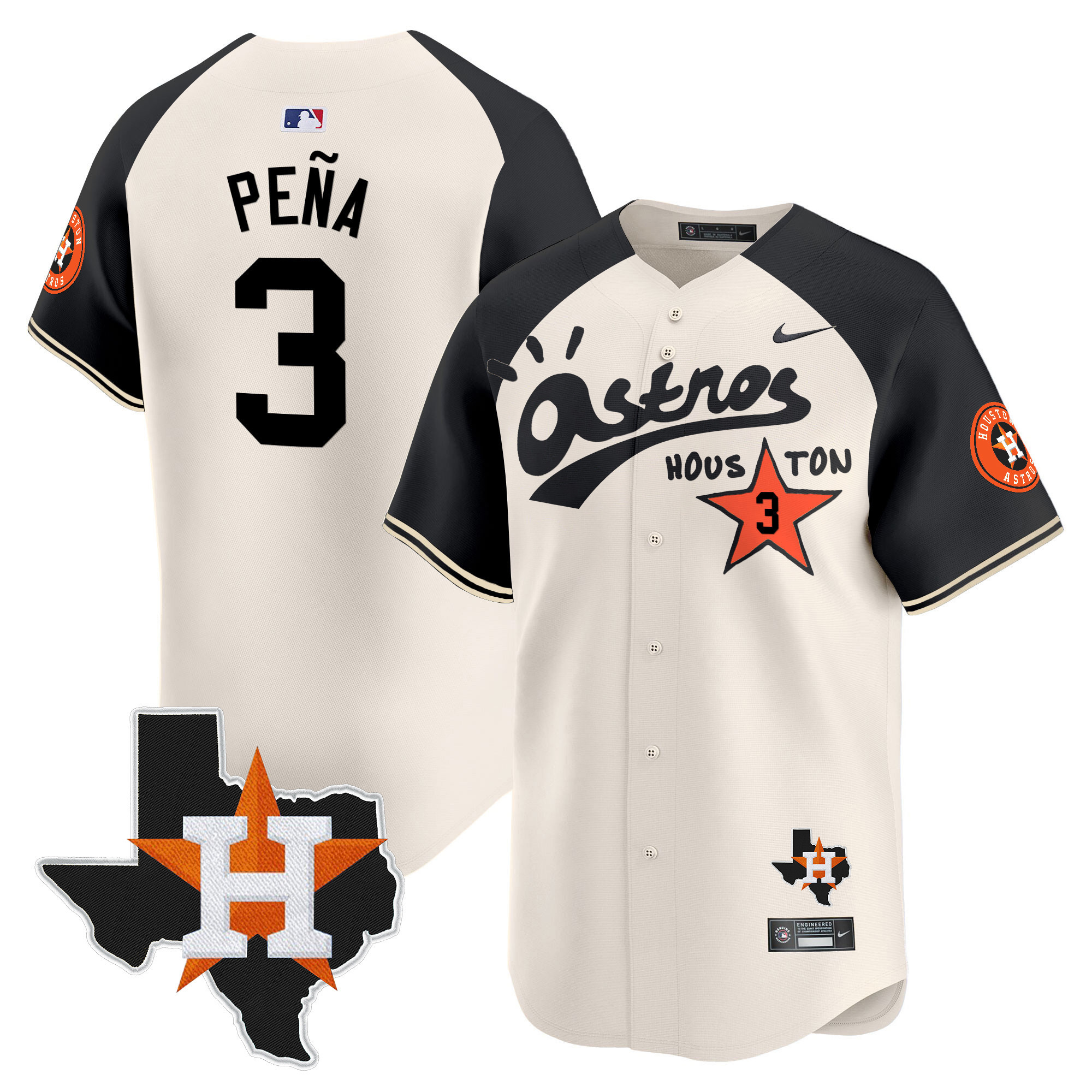 Men's Houston Astros Cactus Jack Style Vapor Premier Limited Jersey - Stitched