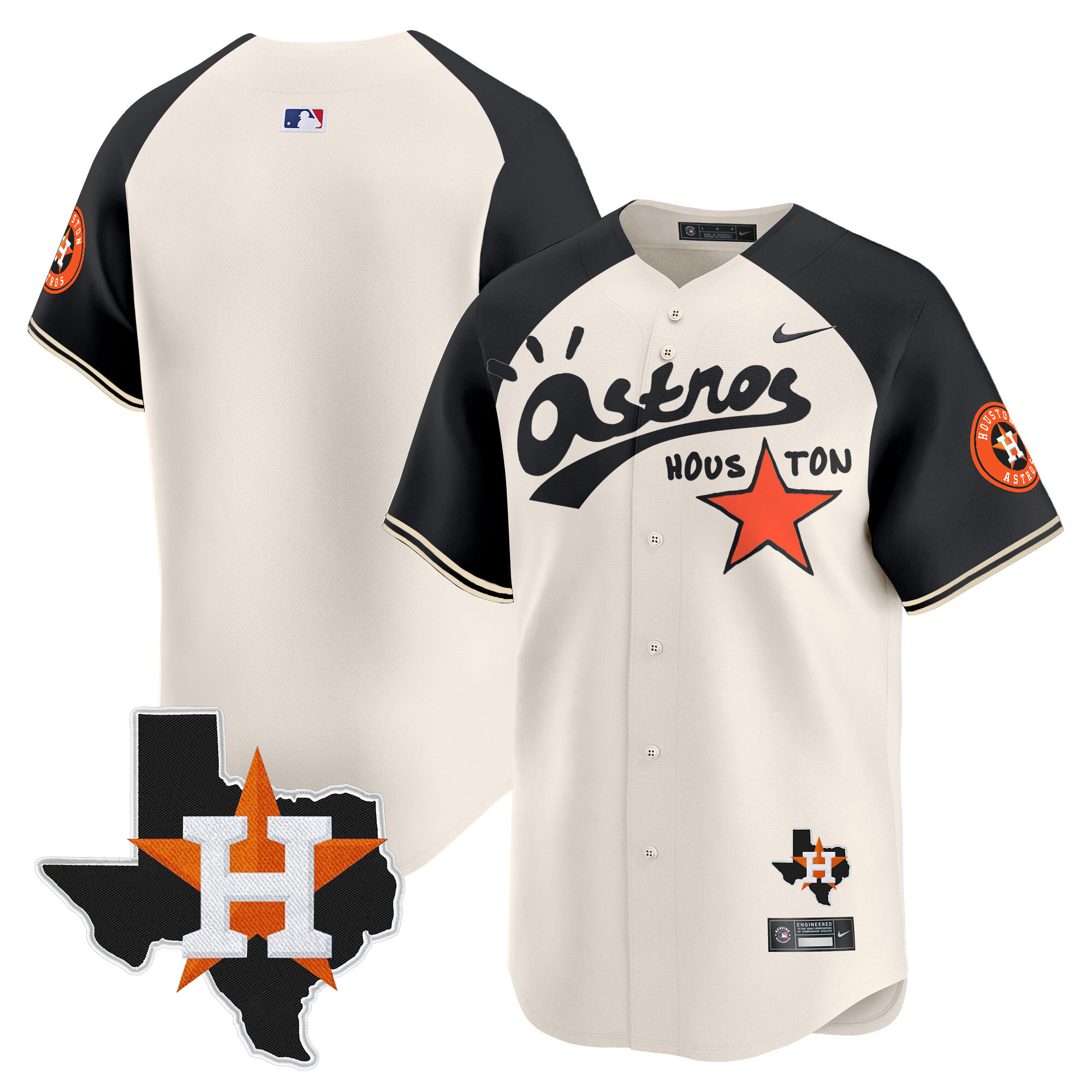 Men's Houston Astros Cactus Jack Style Vapor Premier Limited Jersey - Stitched