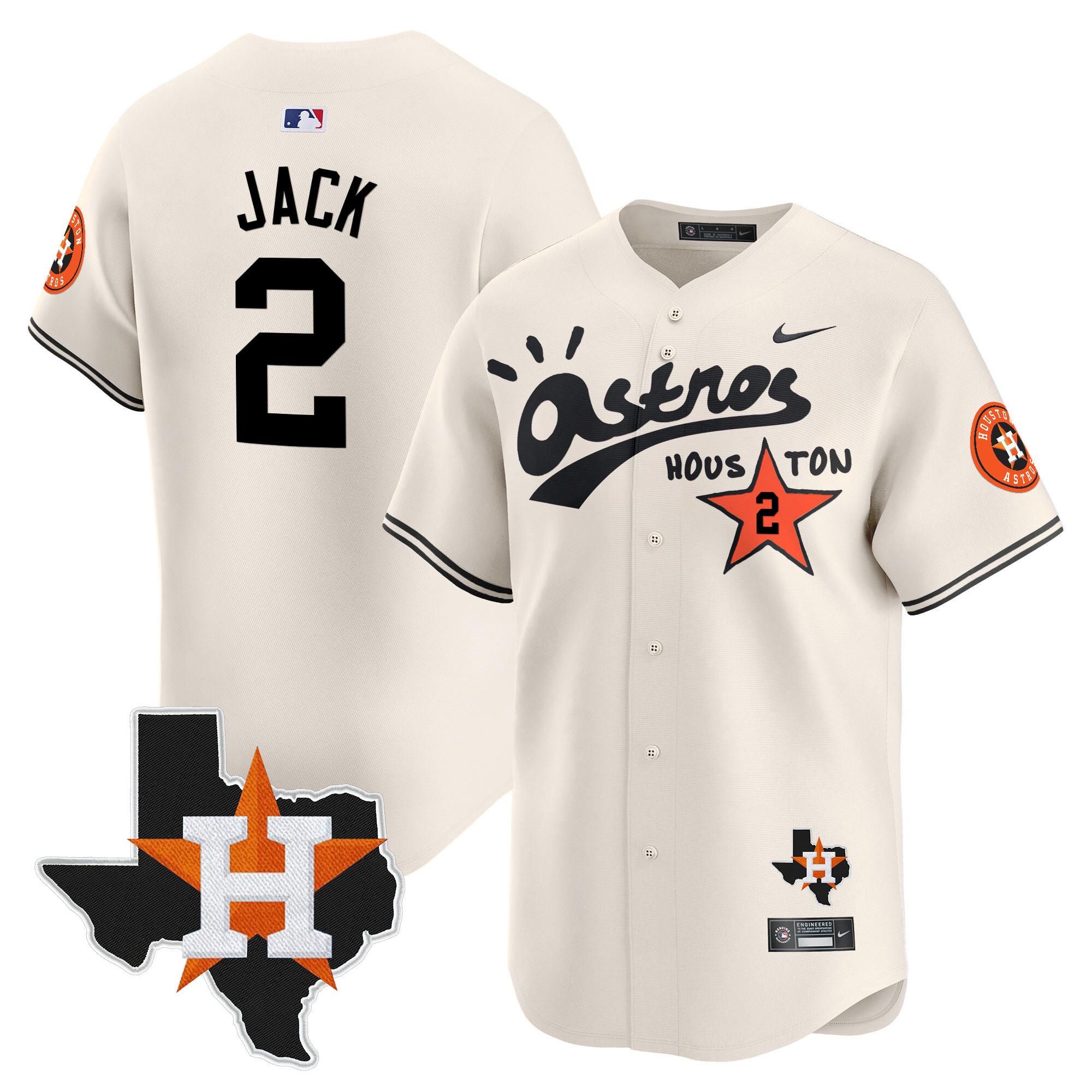 Men's Houston Astros Cactus Jack Style Vapor Premier Limited Jersey - Stitched