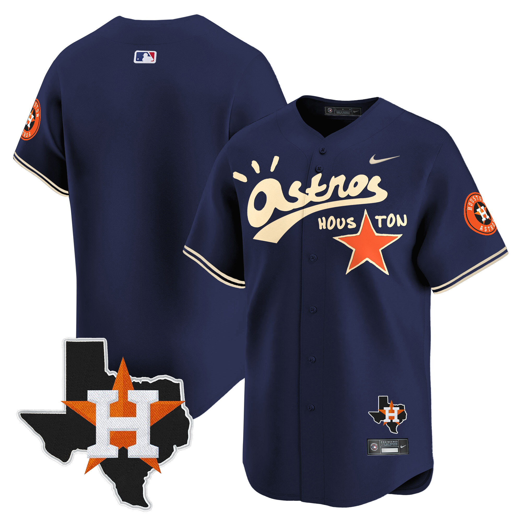 Men's Houston Astros Cactus Jack Style Vapor Premier Limited Jersey - Stitched