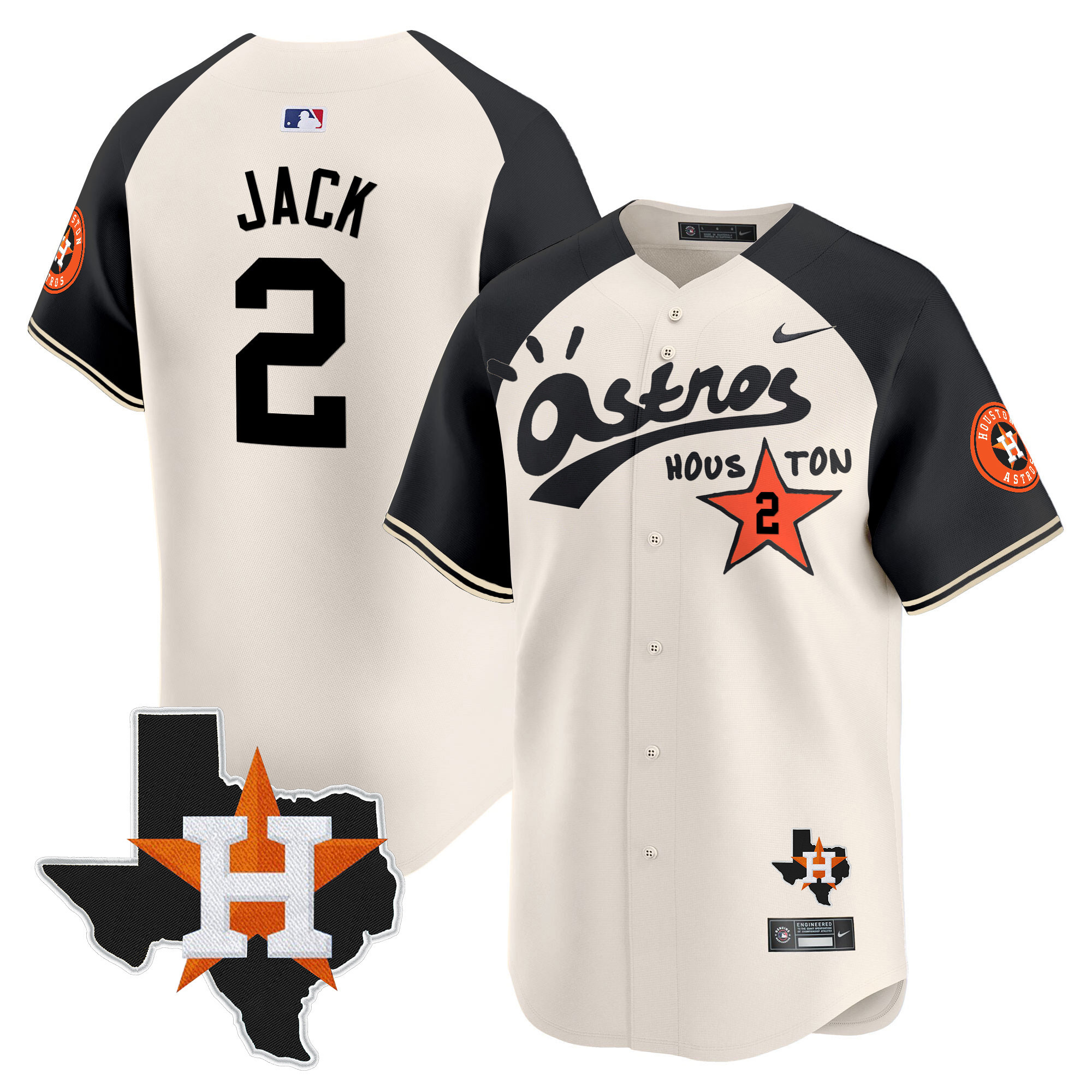 Men's Houston Astros Cactus Jack Style Vapor Premier Limited Jersey - Stitched