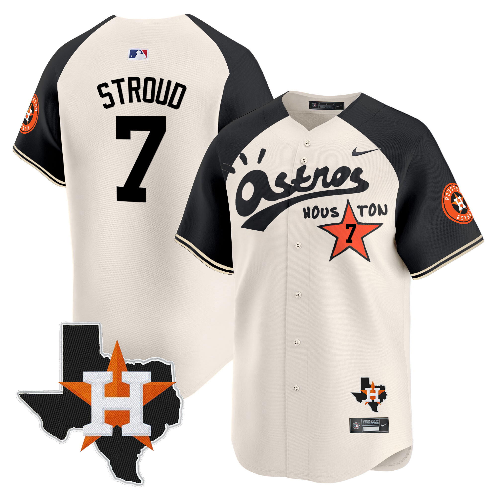 Men's Houston Astros Cactus Jack Style Vapor Premier Limited Jersey - Stitched