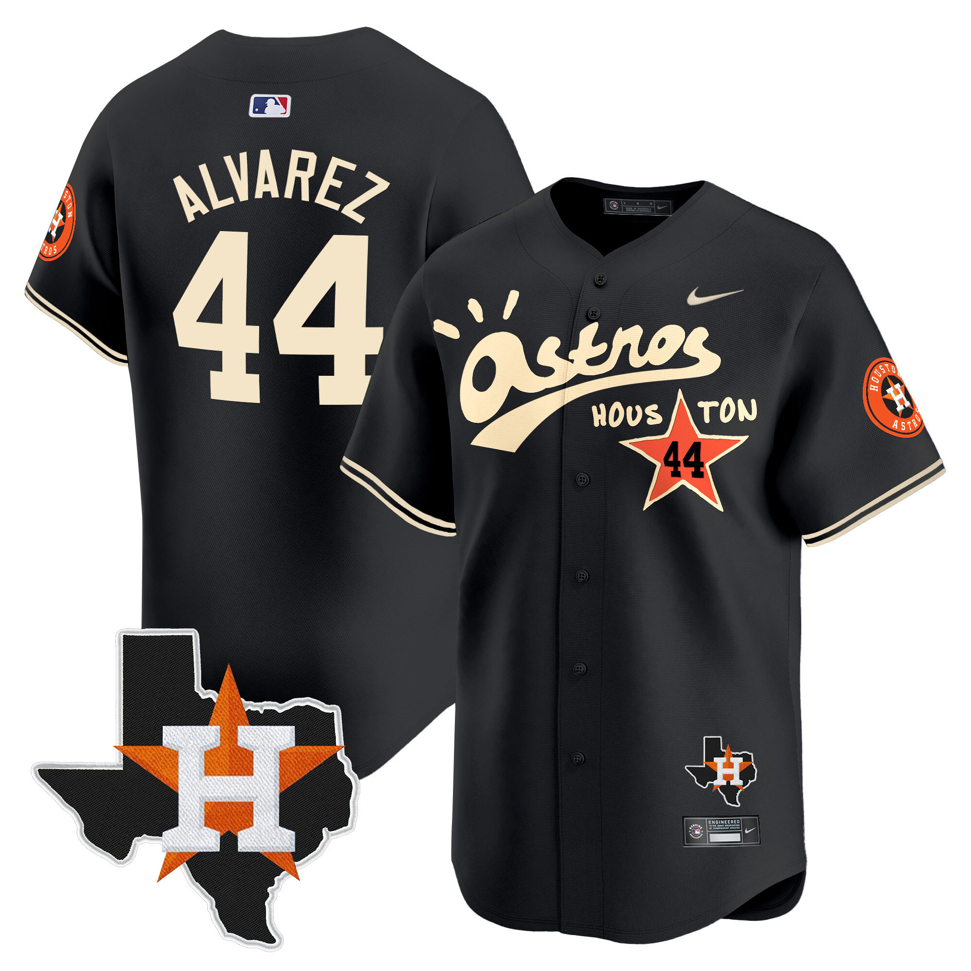 Men's Houston Astros Cactus Jack Style Vapor Premier Limited Jersey - Stitched