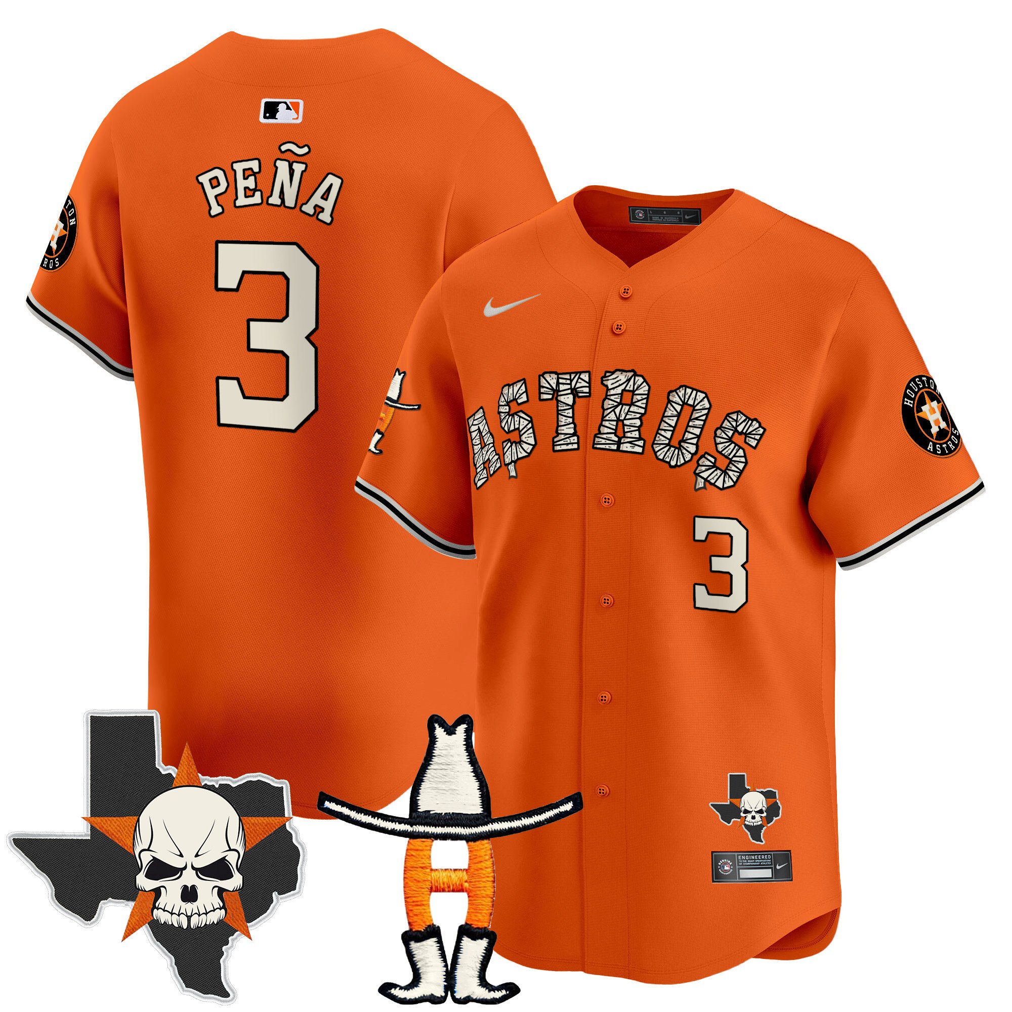 Men's Houston Astros Halloween Vapor Premier Limited Jersey - All Stitched