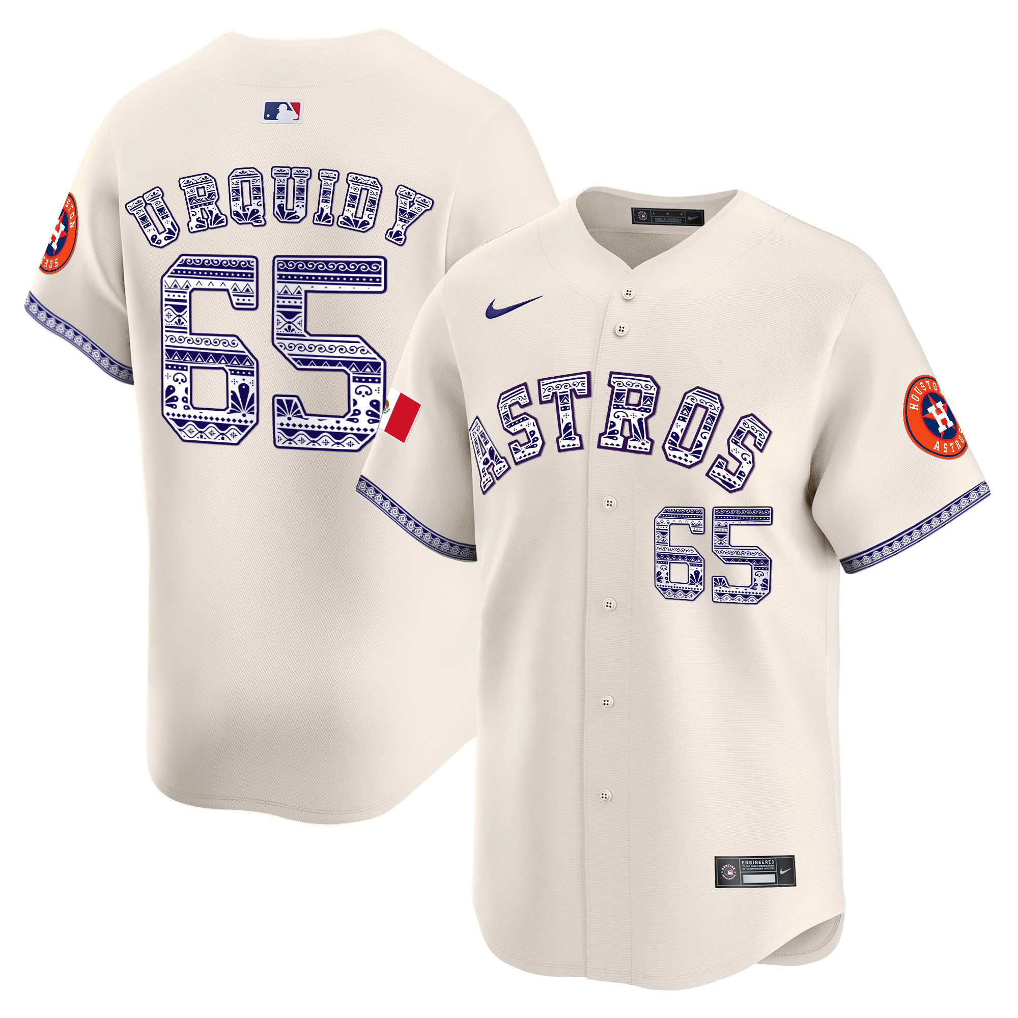 Men's Houston Astros Mexico Vapor Premier Limited Jersey V2 - All Stitched
