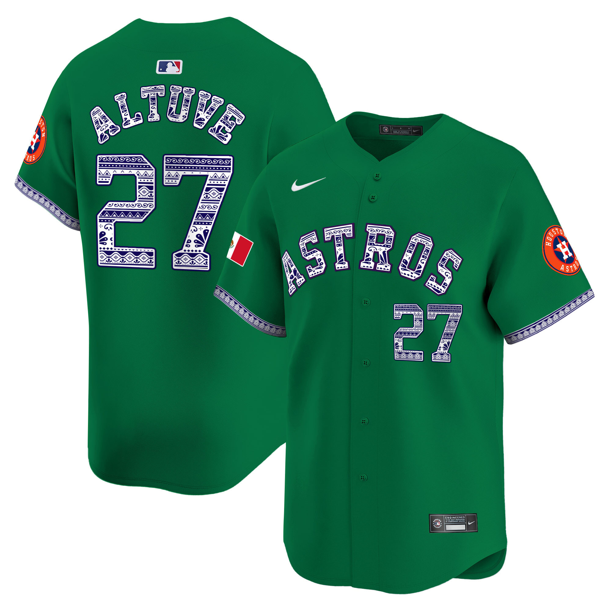 Men's Houston Astros Mexico Vapor Premier Limited Jersey V2 - All Stitched