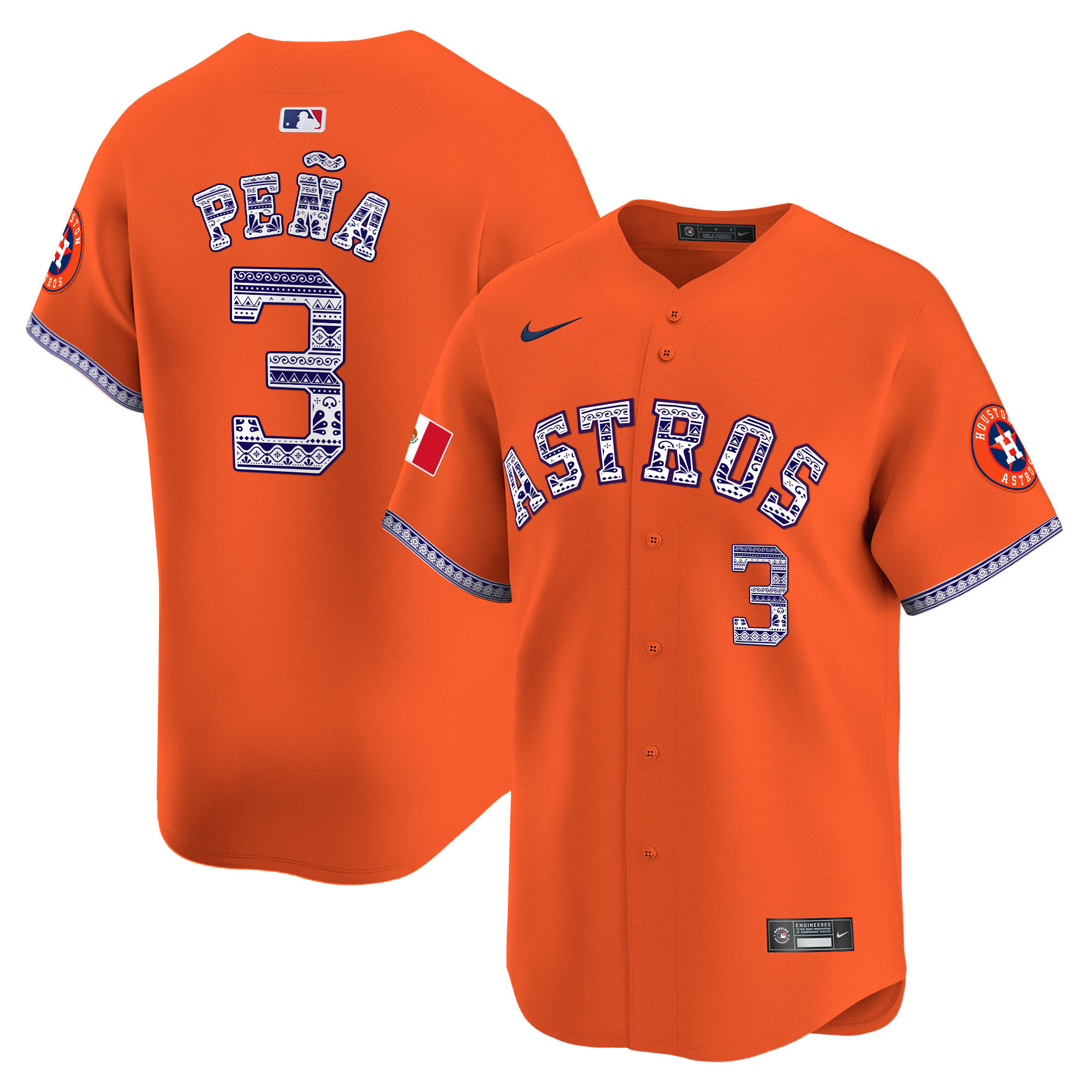 Men's Houston Astros Mexico Vapor Premier Limited Jersey V2 - All Stitched