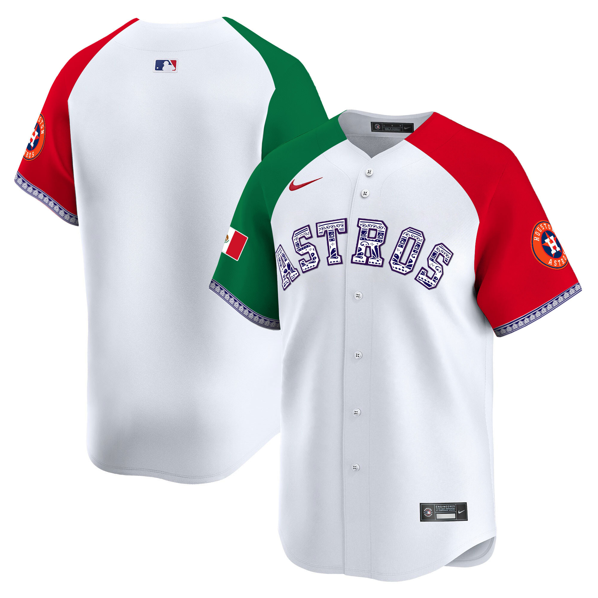 Men's Houston Astros Mexico Vapor Premier Limited Jersey V2 - All Stitched