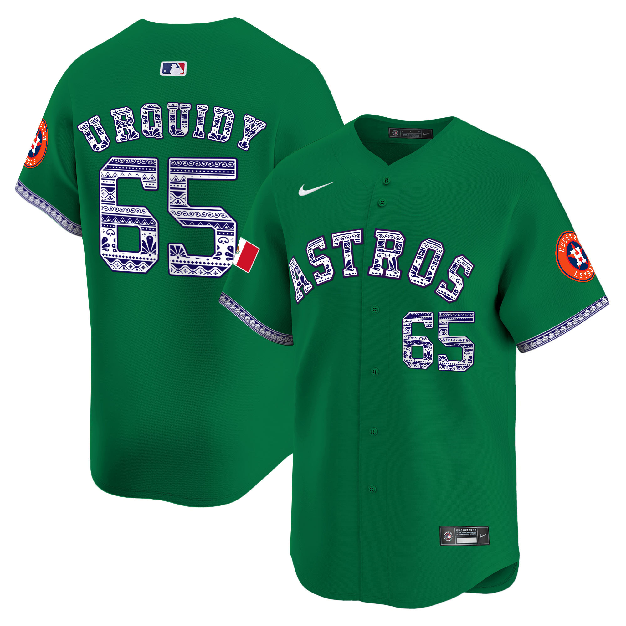 Men's Houston Astros Mexico Vapor Premier Limited Jersey V2 - All Stitched