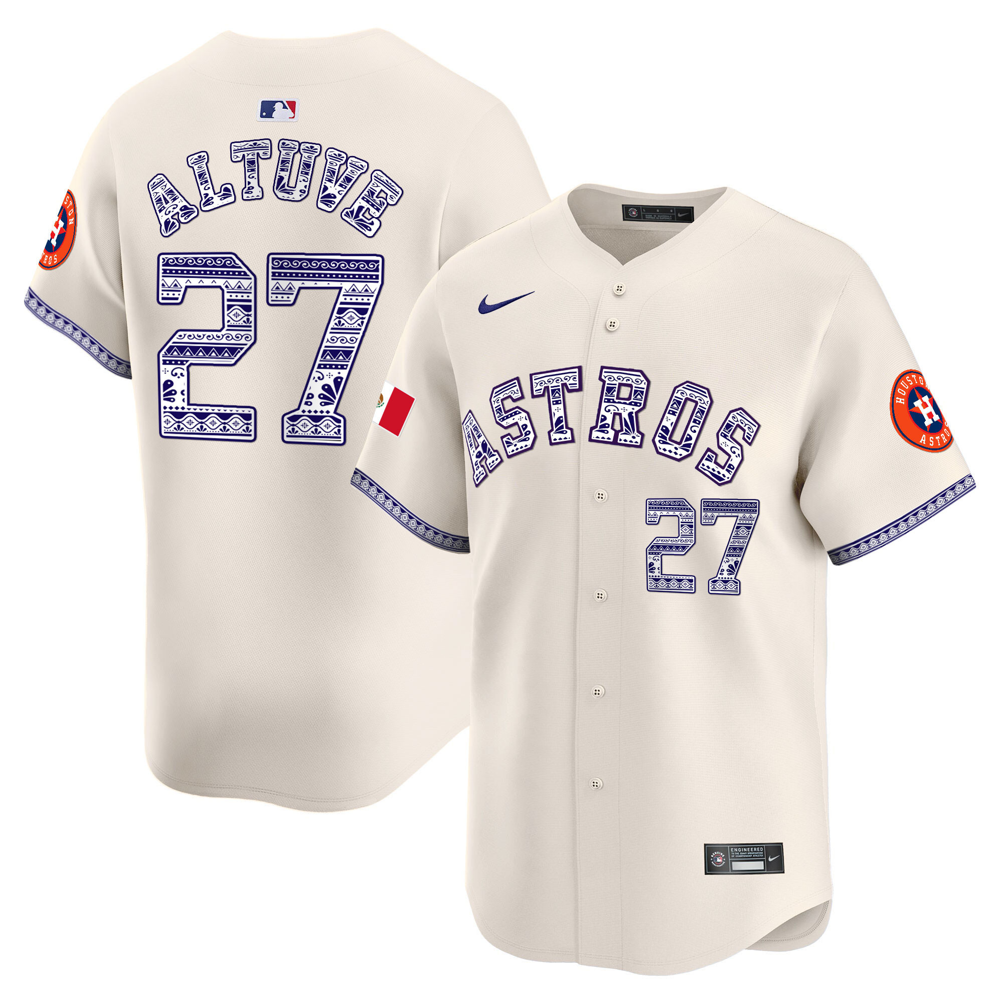 Men's Houston Astros Mexico Vapor Premier Limited Jersey V2 - All Stitched