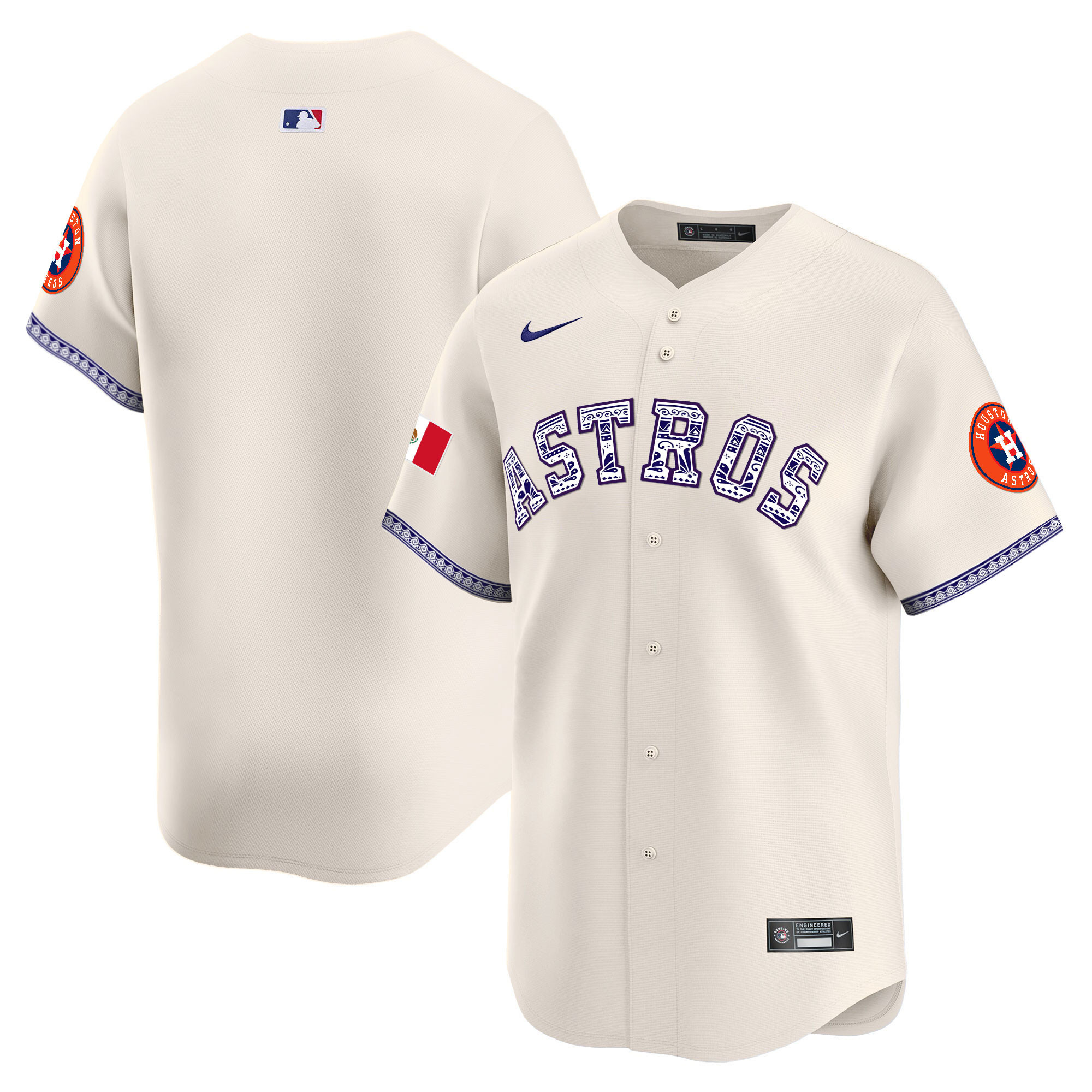 Men's Houston Astros Mexico Vapor Premier Limited Jersey V2 - All Stitched